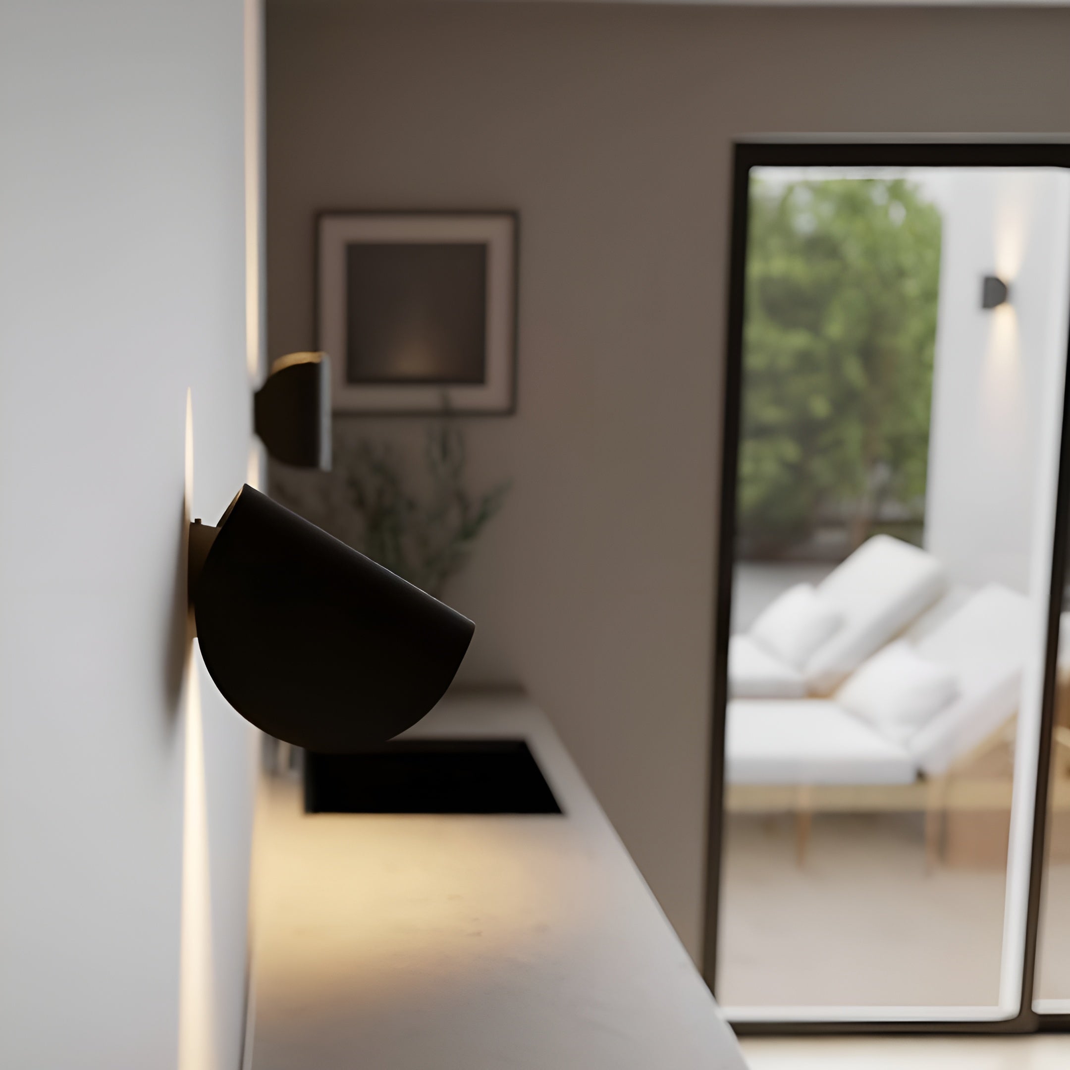 LoringGlow Sculptural LED Wall Light – Modern Black or White Aluminum Indoor Lamp