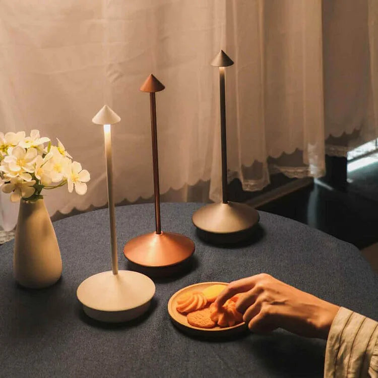 PineGlow – Waterproof rechargeable wireless LED table lamp for indoor & outdoor ambient lighting