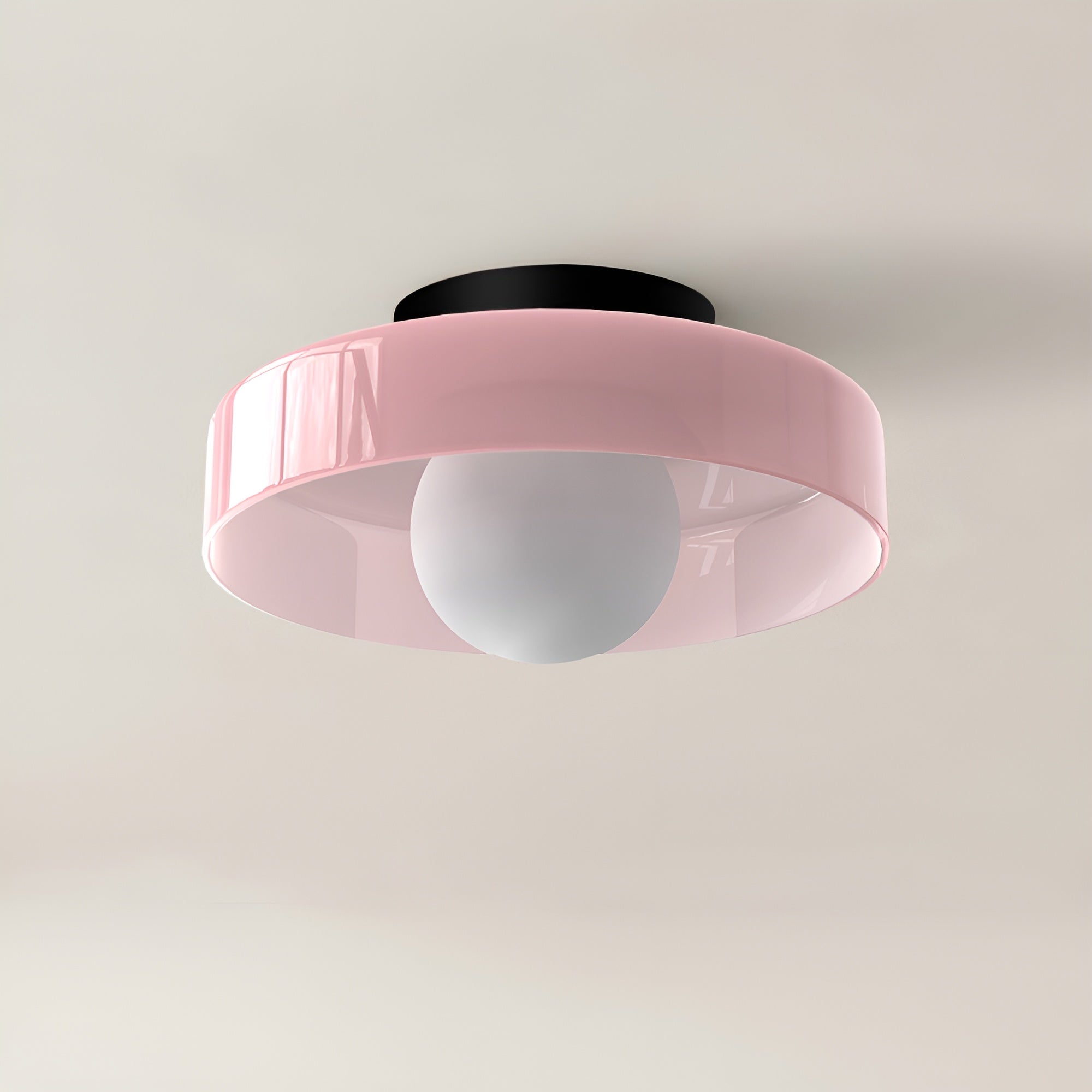 LumiRound — Modern Round Flush Mount Ceiling Light Frosted Glass Kitchen Lamp