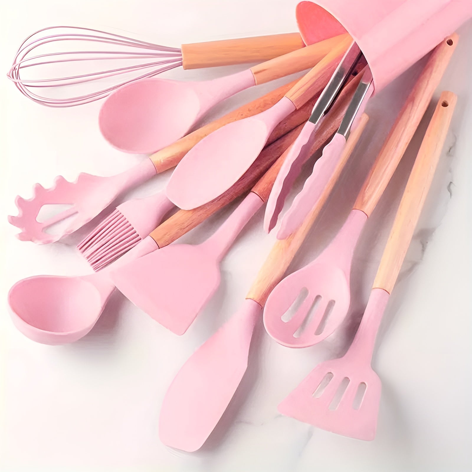 ChefNest — Premium 12-Piece Silicone & Wood Kitchen Utensil Set