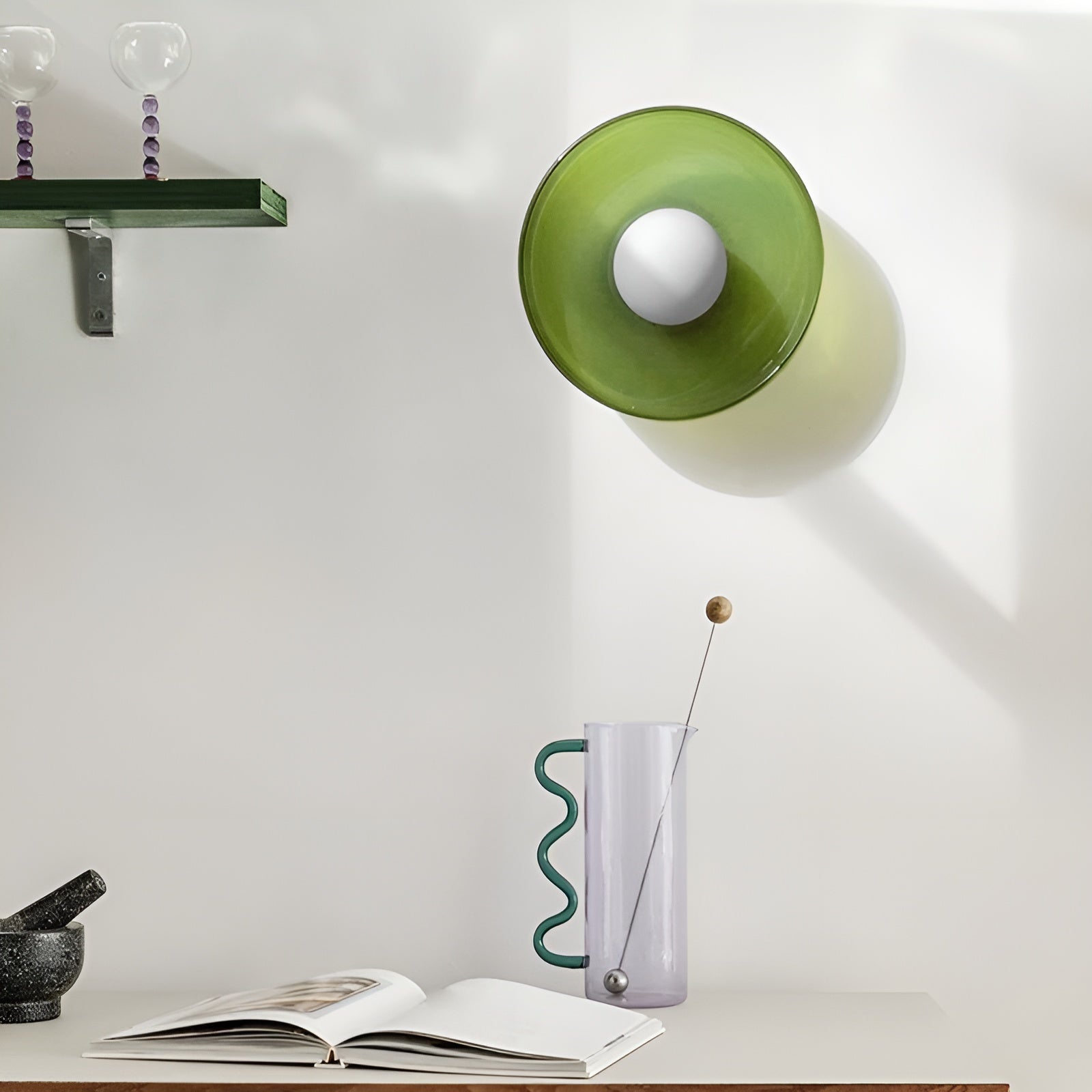 LumiRound — Modern Round Flush Mount Ceiling Light Frosted Glass Kitchen Lamp