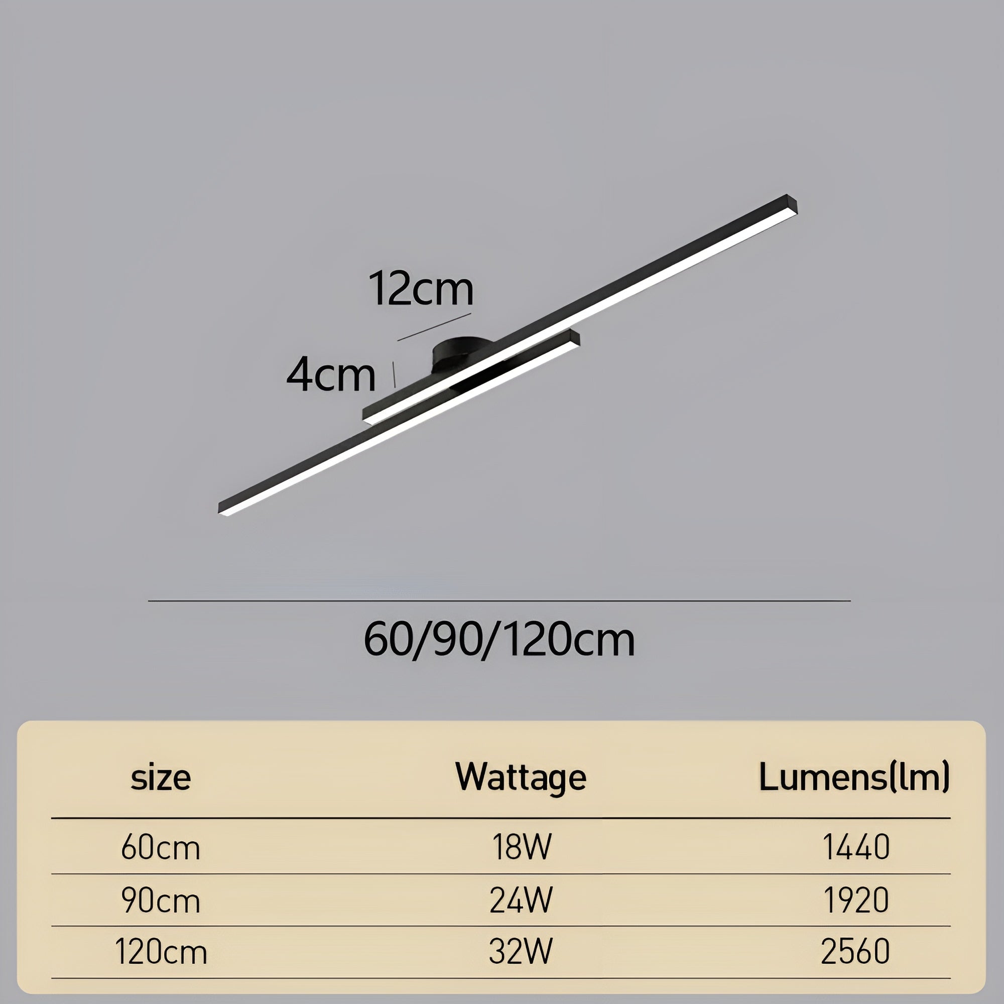 LumaLine – Modern Aluminium LED Strip Ceiling Light, Minimalist Semi Flush Fixture