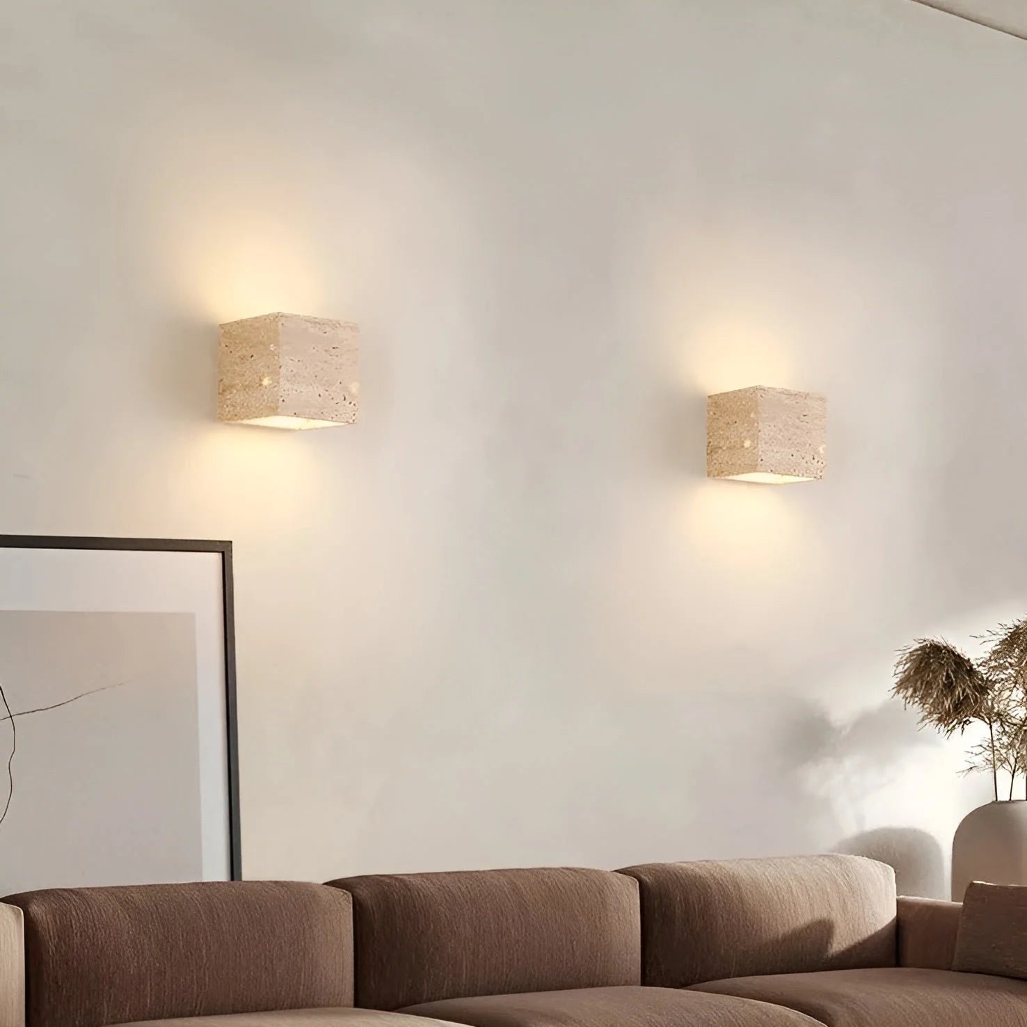 TerraGlow – Travertine Outdoor Wall Lamp IP65 LED Waterproof Lighting