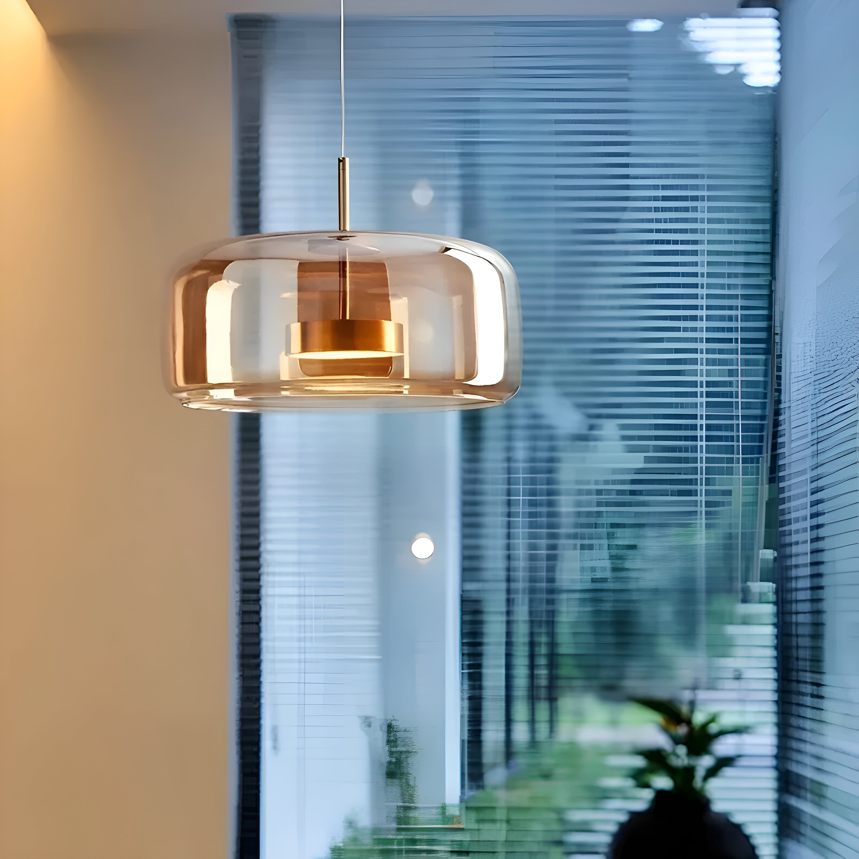 HaloGlow – Trio Ceiling Lamp with Modern Pendant LED Glass Light Fixture