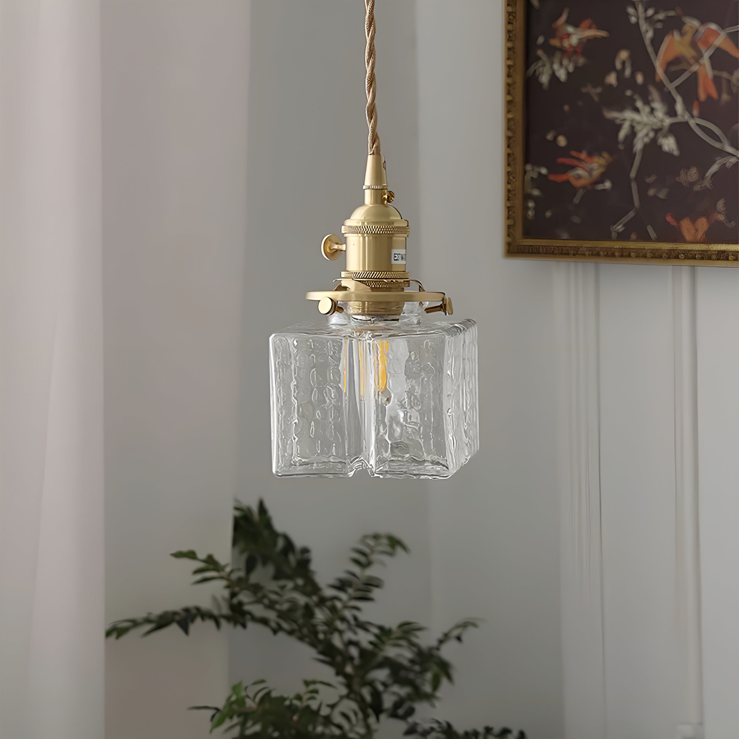 Glowrelic – Glass Pendant Lamp for Dining Table Vintage Clear Light