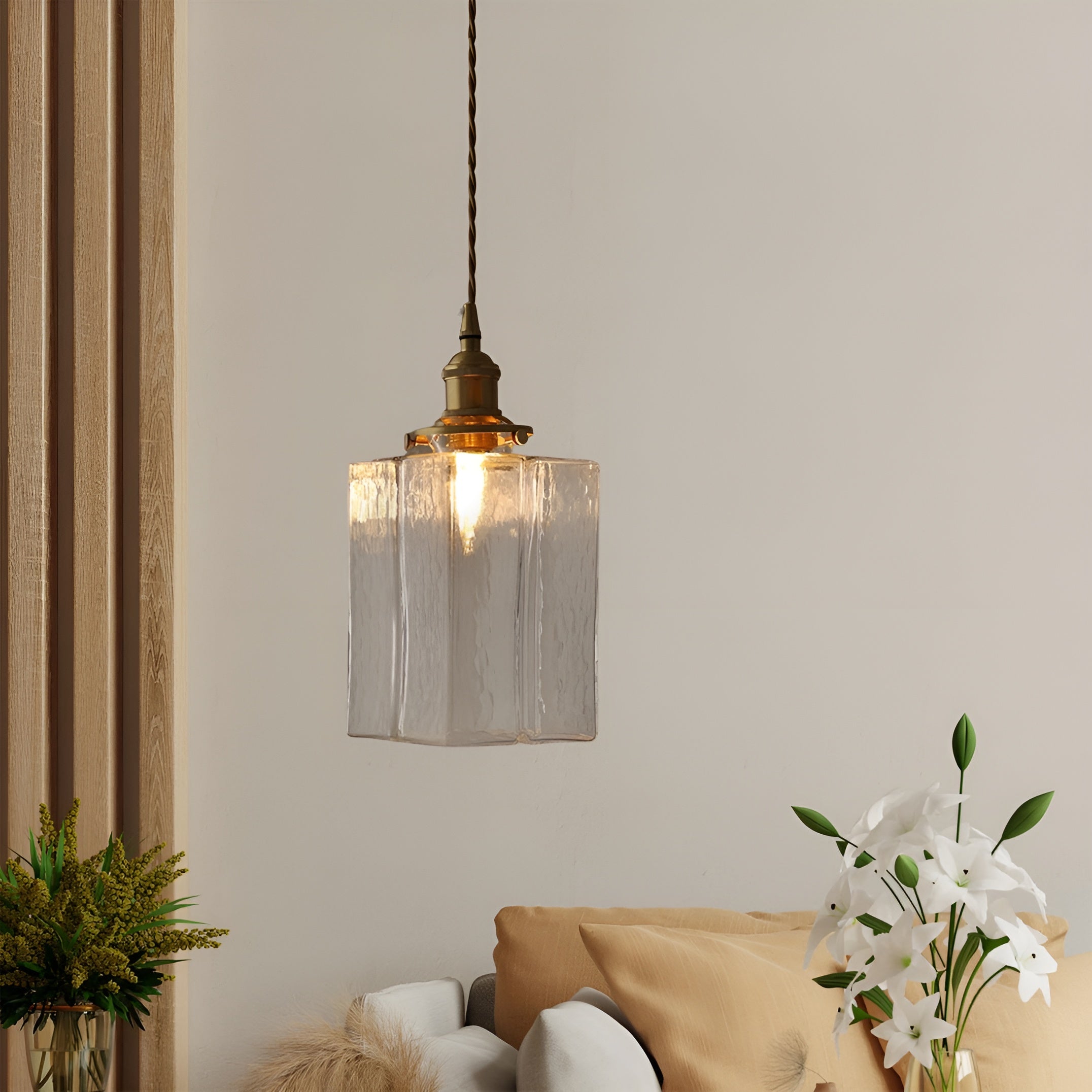 Glowrelic – Glass Pendant Lamp for Dining Table Vintage Clear Light