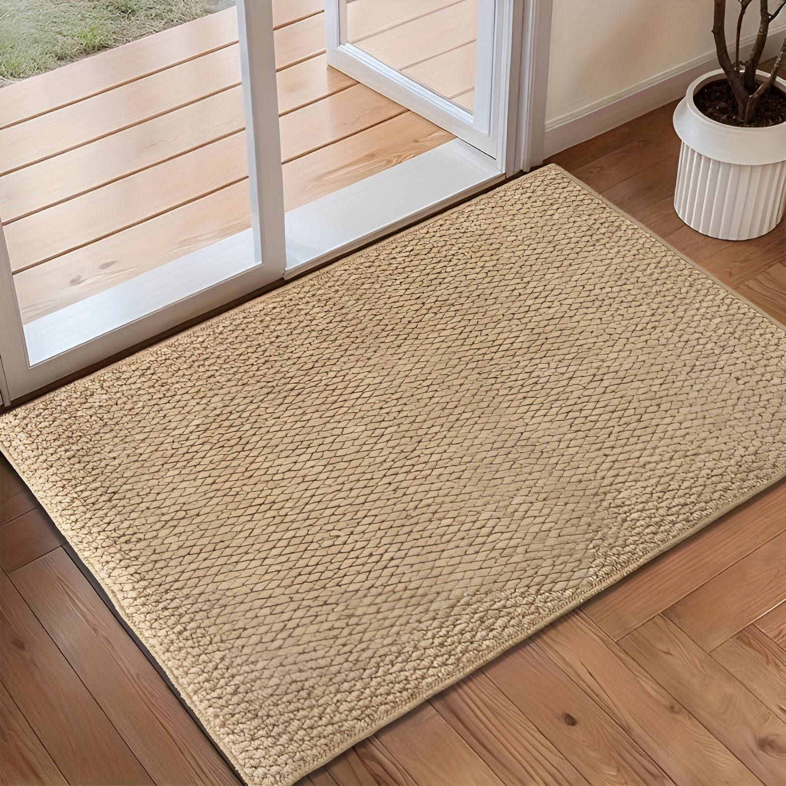 TerraMat – Teppes Natural Jute Door Mat - Durable Non-Slip Doormat for Stylish Entrances