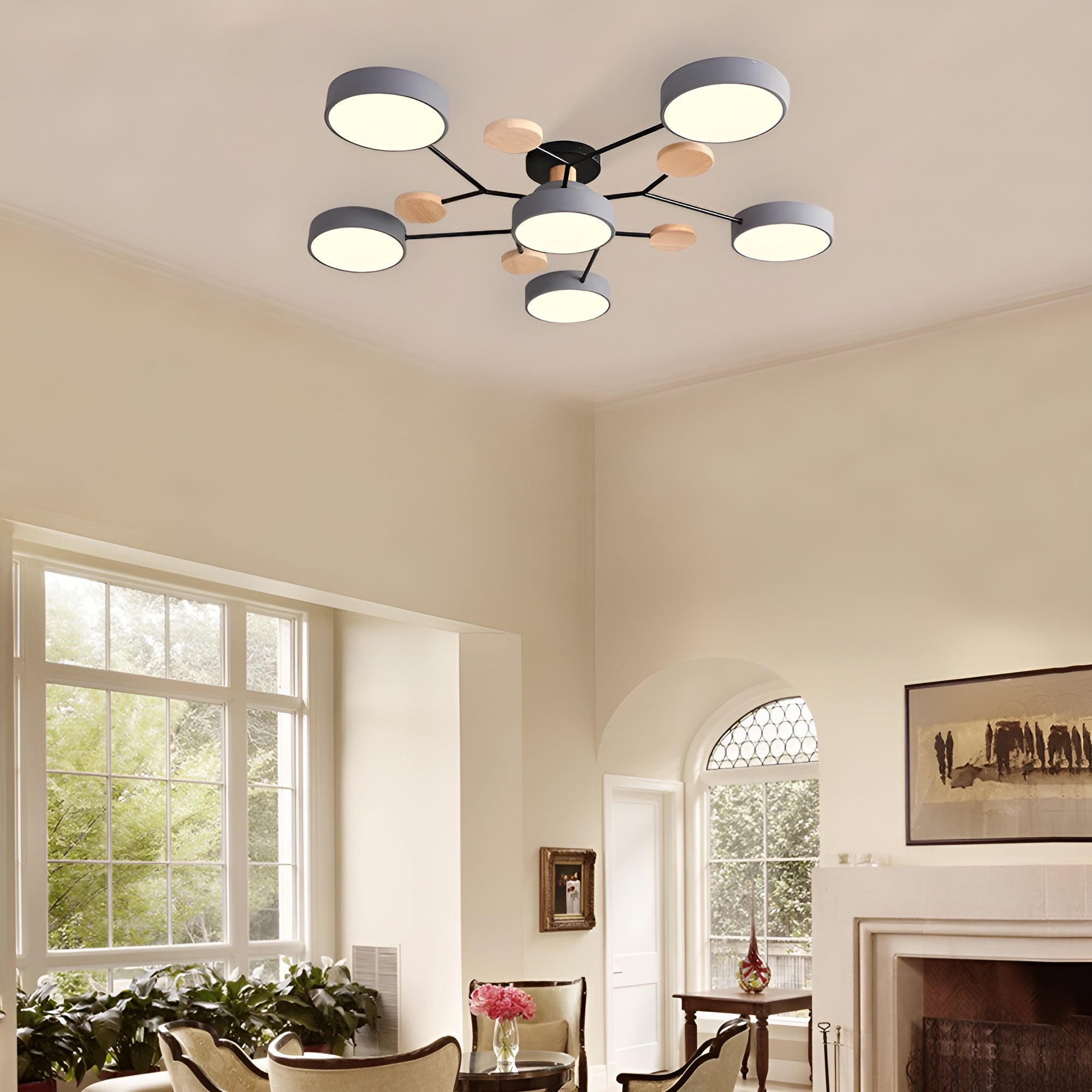 Haloiré – Modern Circular LED Ceiling Light - Minimalist Iron & Acrylic Fixture