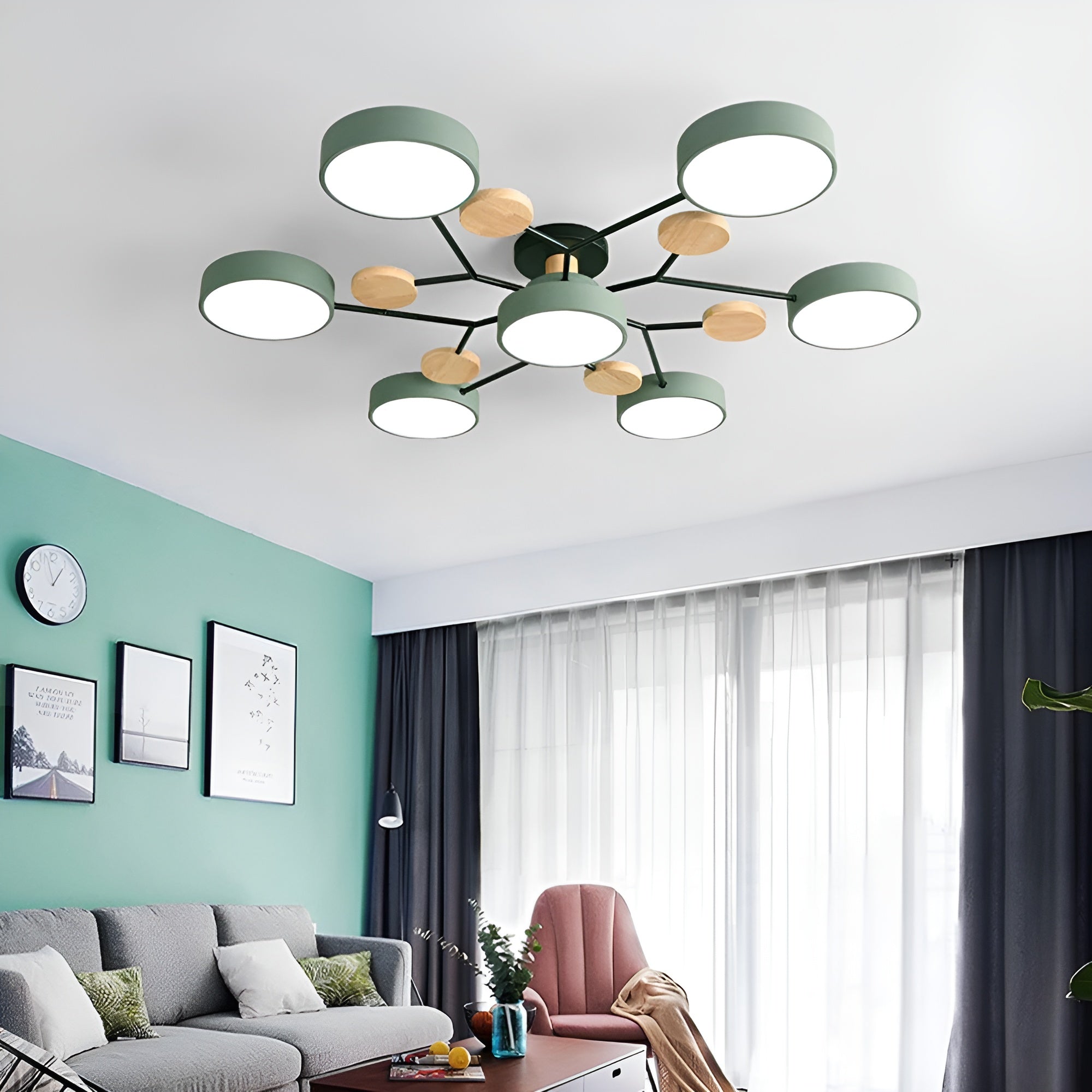 Haloiré – Modern Circular LED Ceiling Light - Minimalist Iron & Acrylic Fixture