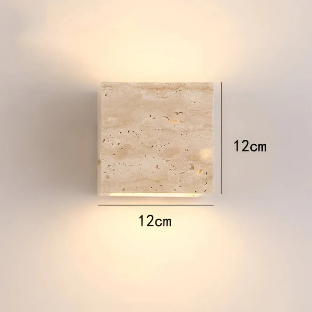 TerraGlow – Travertine Outdoor Wall Lamp IP65 LED Waterproof Lighting