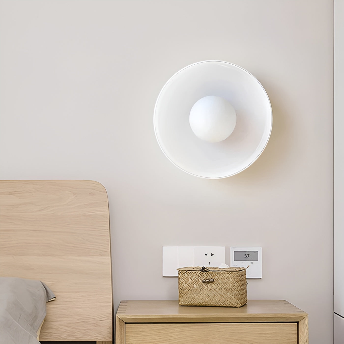 LumiRound — Modern Round Flush Mount Ceiling Light Frosted Glass Kitchen Lamp