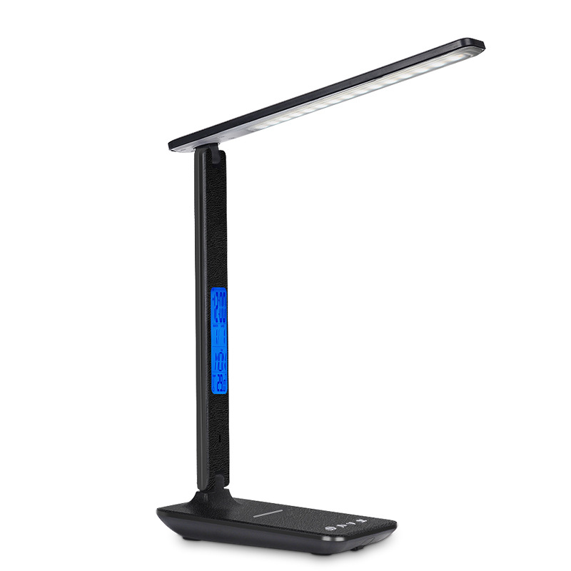 LumiCore – Wireless LED desk lamp with touch control, digital display & charging station