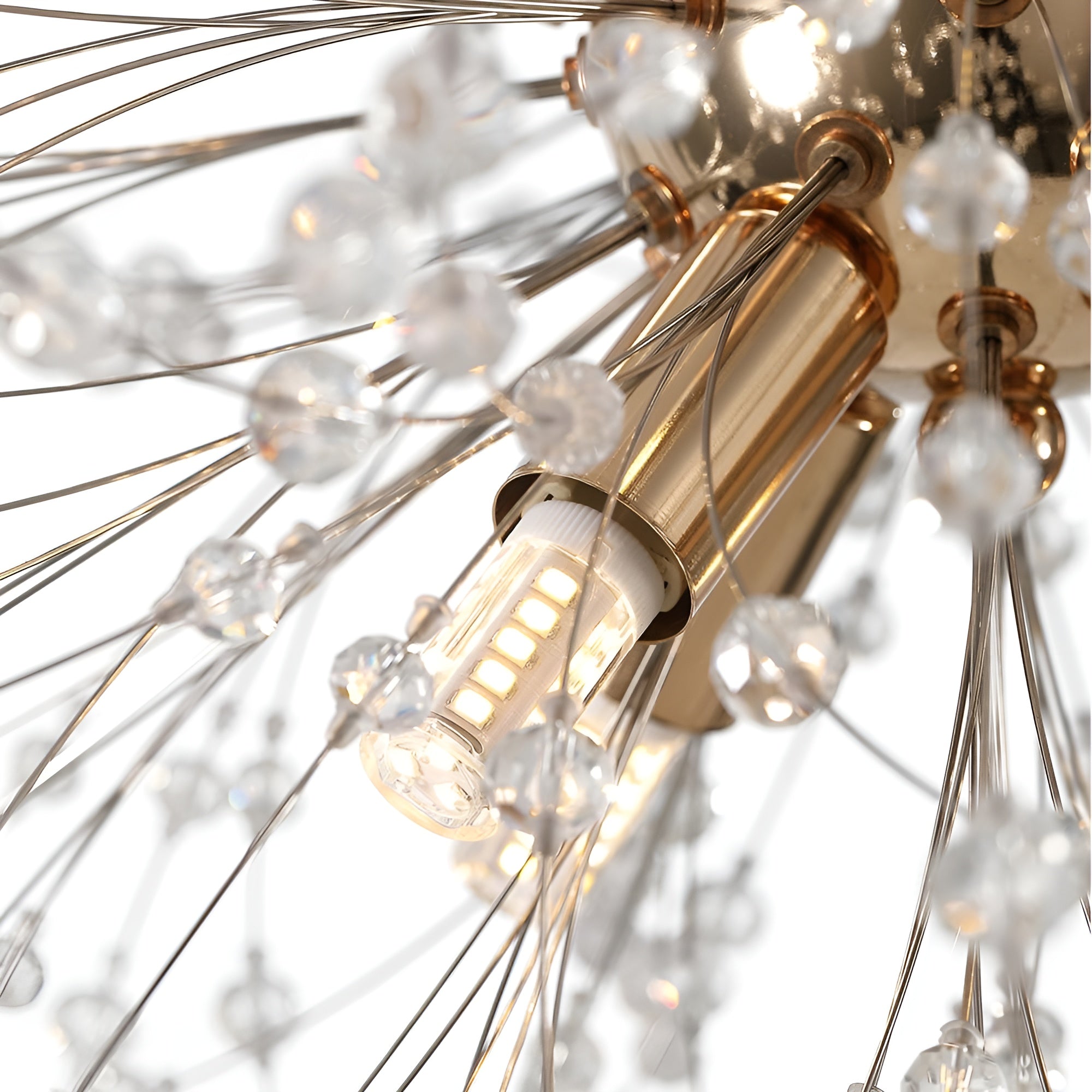 GlowNova – Lighting Luxury 8-Light Sputnik Firework Chandelier in Brass or Chrome