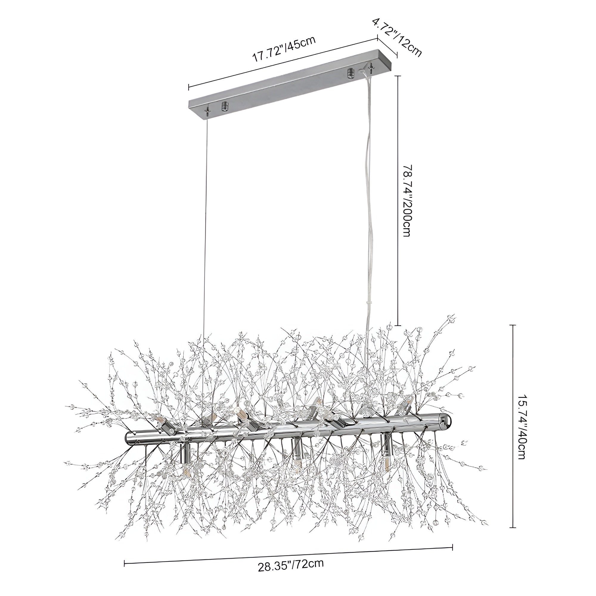 Crystalia – Modern 9-Light Crystal Chandelier for Dining Kitchen & Living Spaces