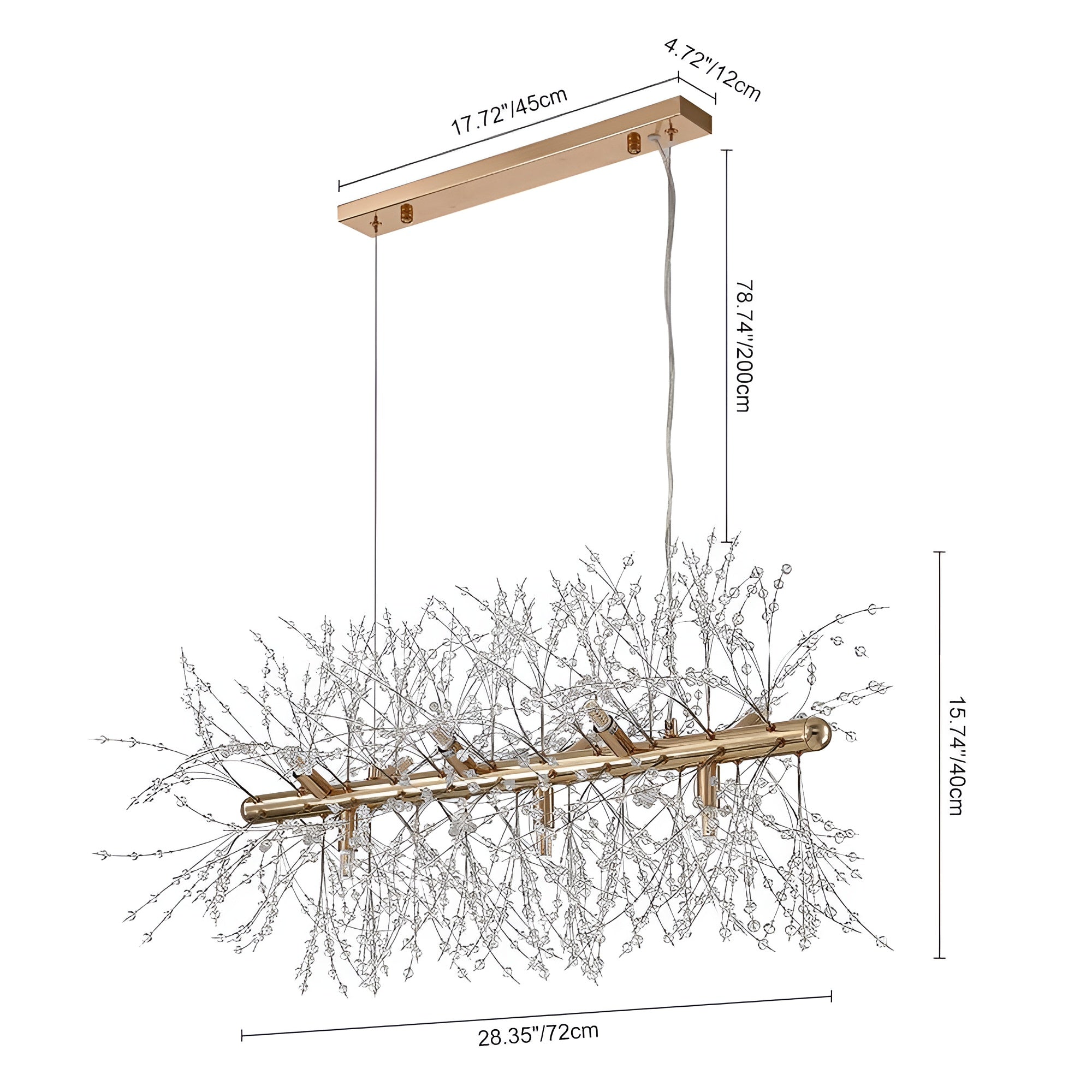 Crystalia – Modern 9-Light Crystal Chandelier for Dining Kitchen & Living Spaces