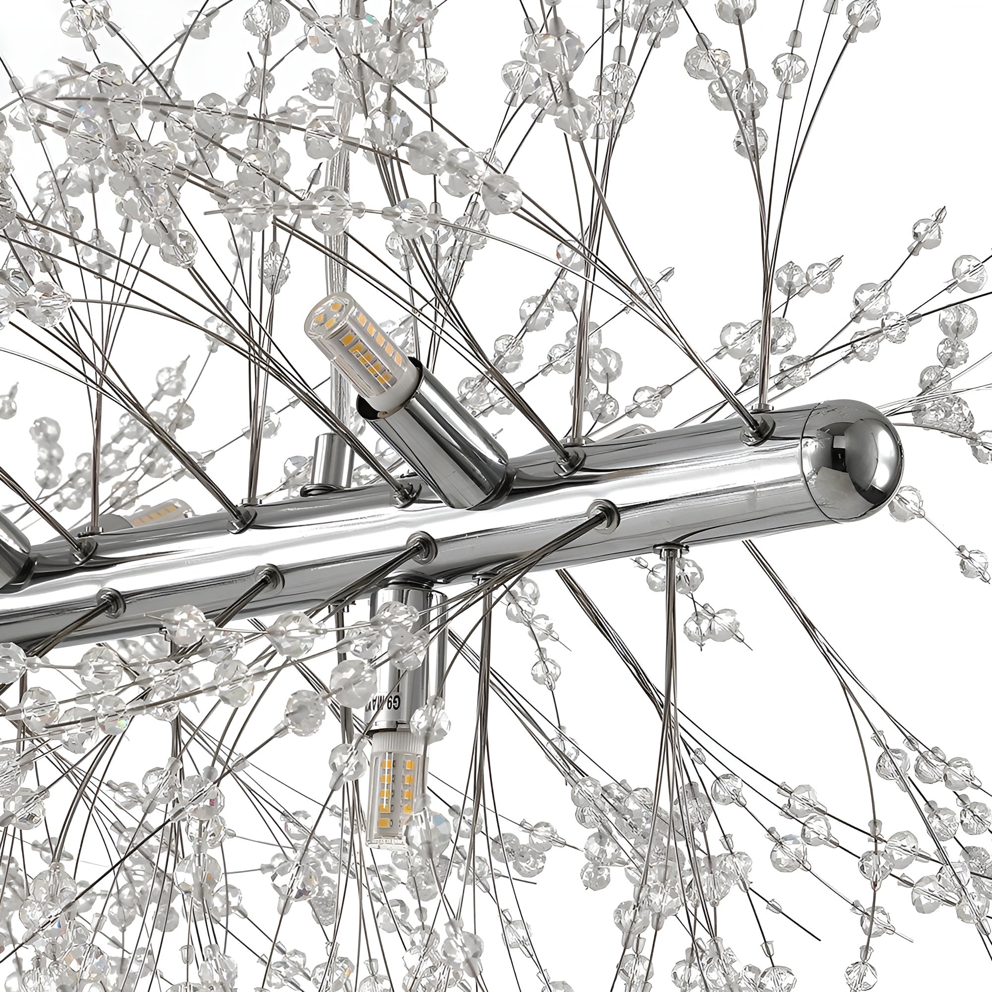 Crystalia – Modern 9-Light Crystal Chandelier for Dining Kitchen & Living Spaces