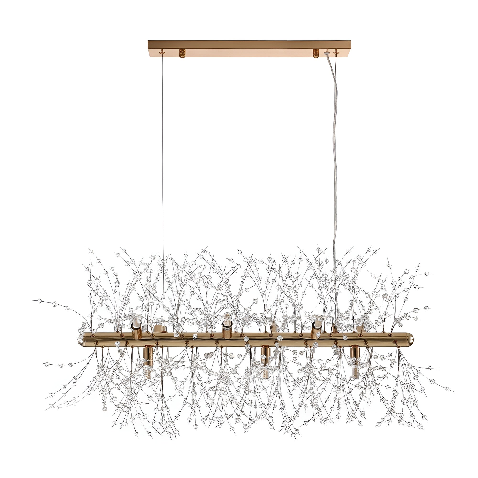 Crystalia – Modern 9-Light Crystal Chandelier for Dining Kitchen & Living Spaces