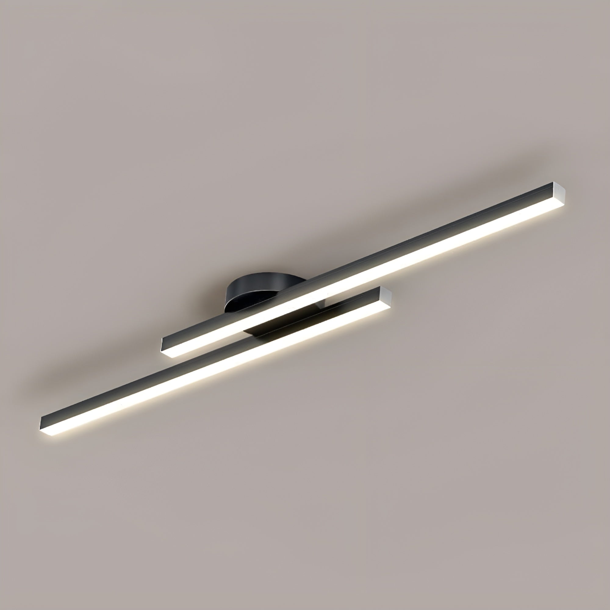 LumaLine – Modern Aluminium LED Strip Ceiling Light, Minimalist Semi Flush Fixture