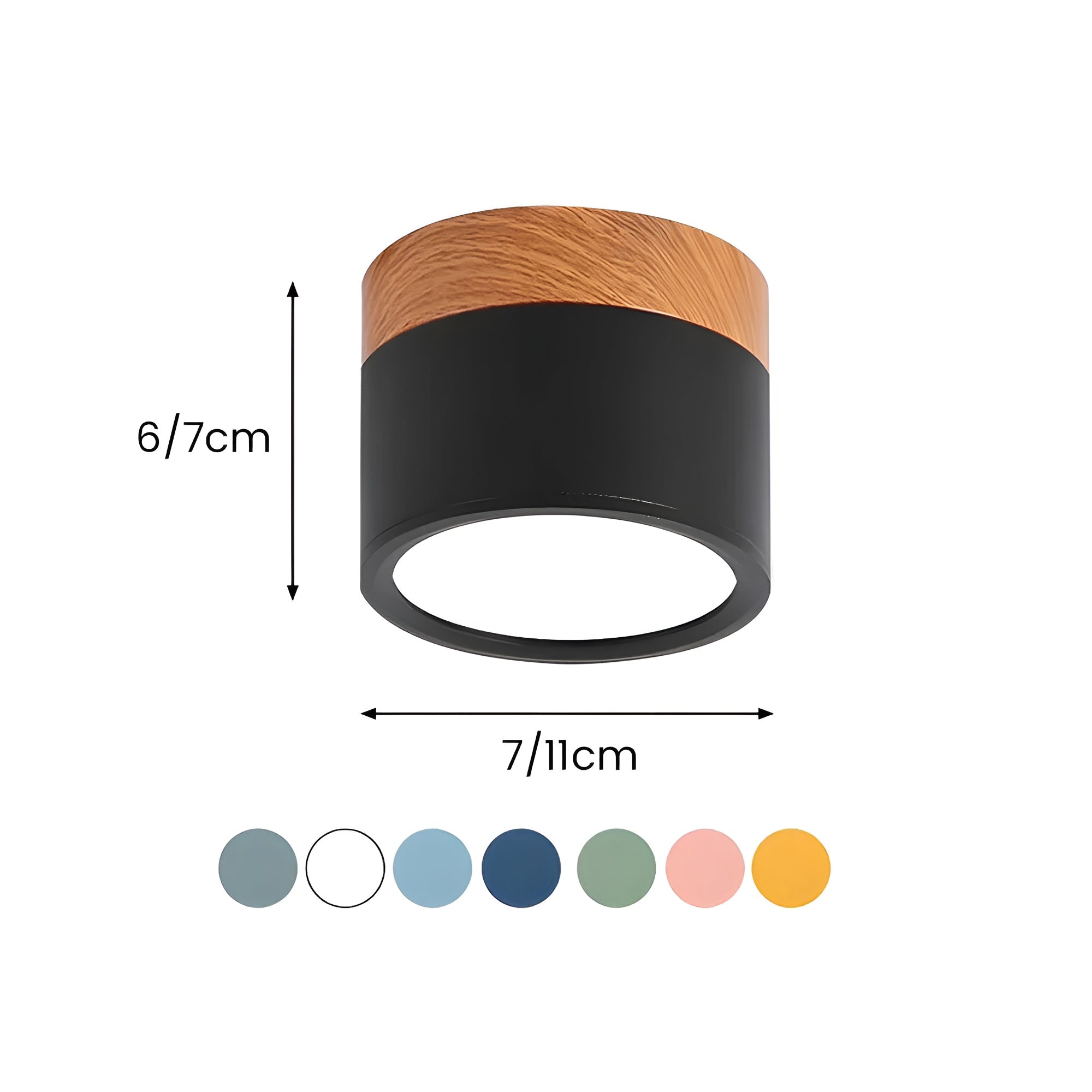 LumiCyl – Cylinder Flush Ceiling Light with Modern Minimalist LED Space-Saving Lighting