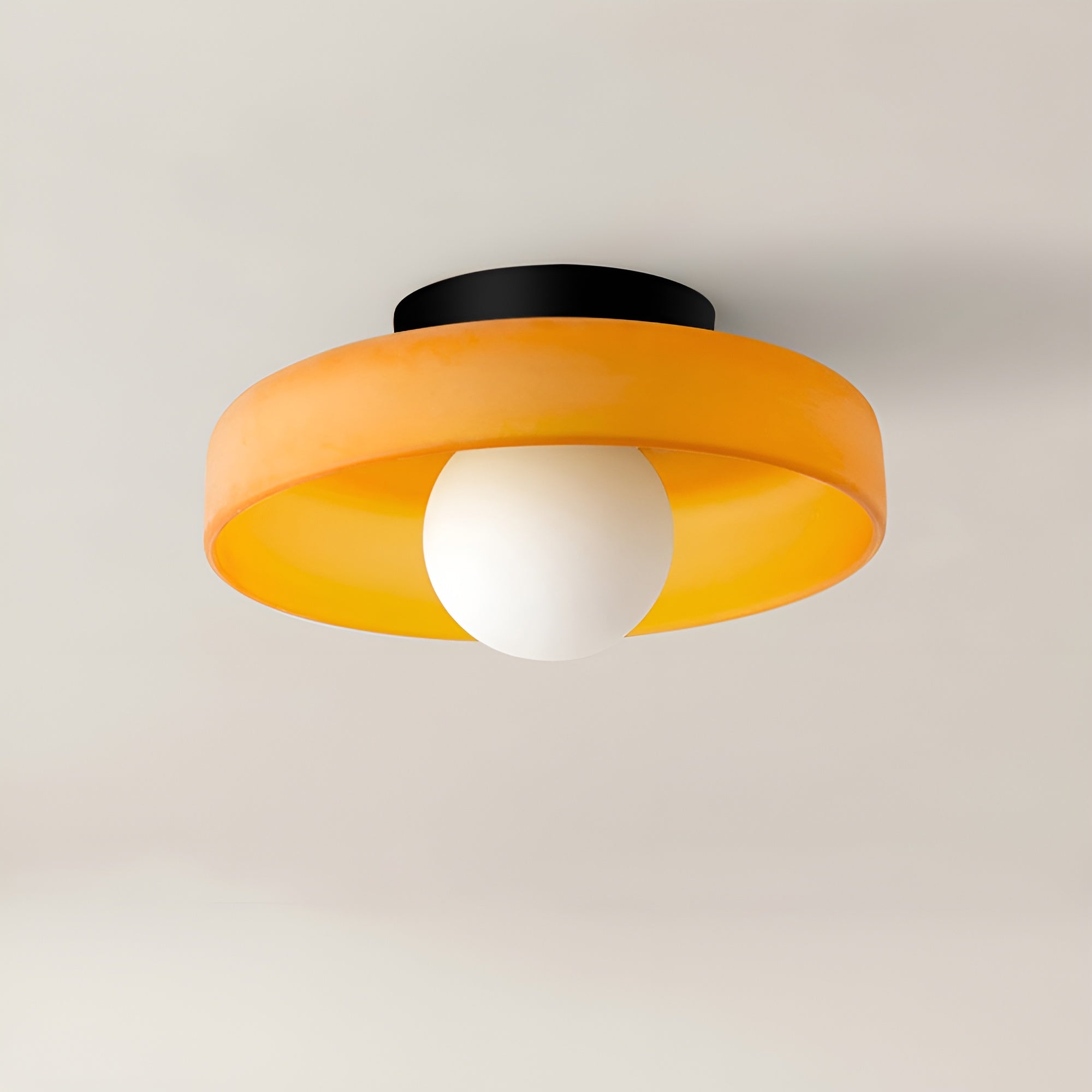 LumiRound — Modern Round Flush Mount Ceiling Light Frosted Glass Kitchen Lamp