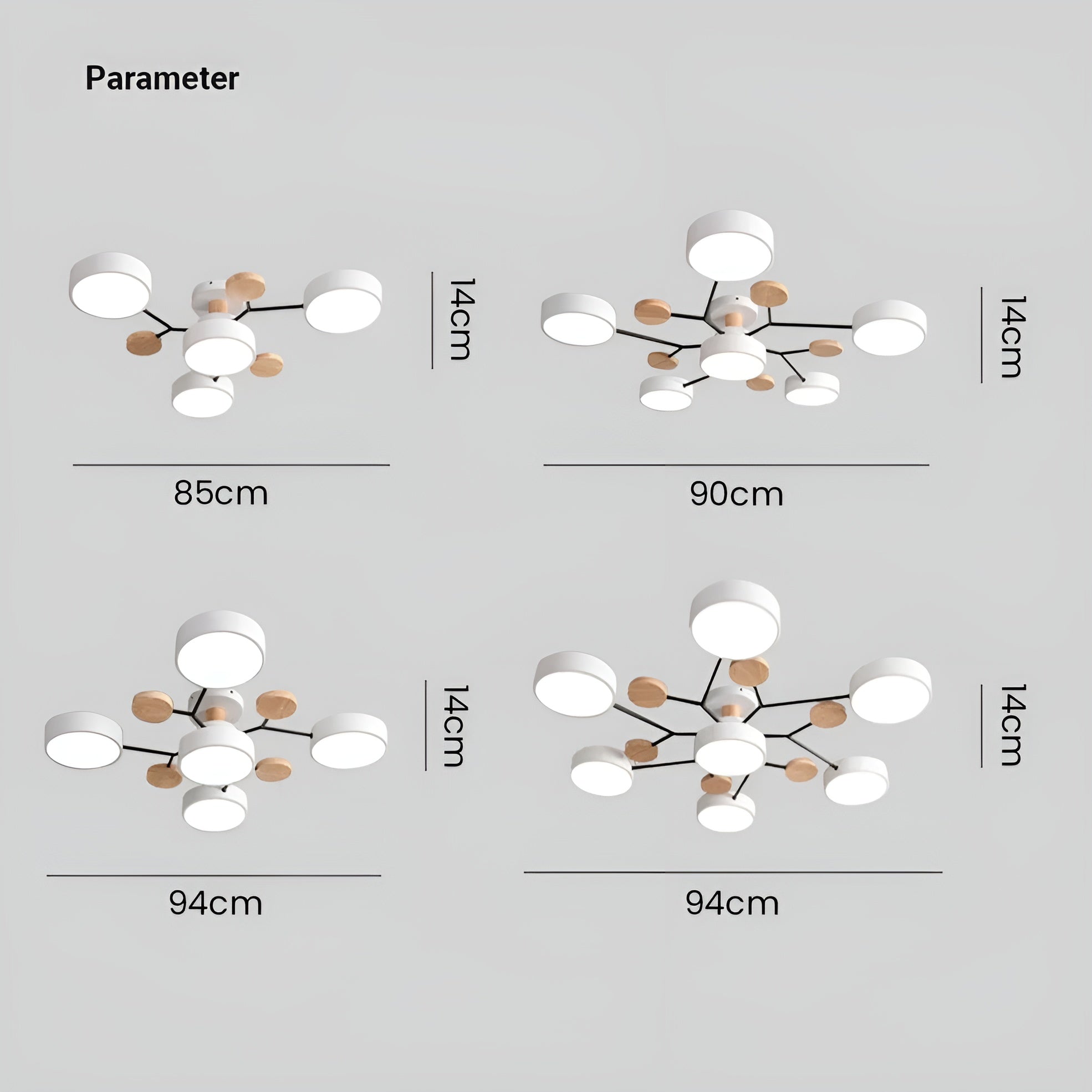 CircaGlow – Contemporary Round Iron LED Semi-Flush Chandelier with Modern Ceiling Light