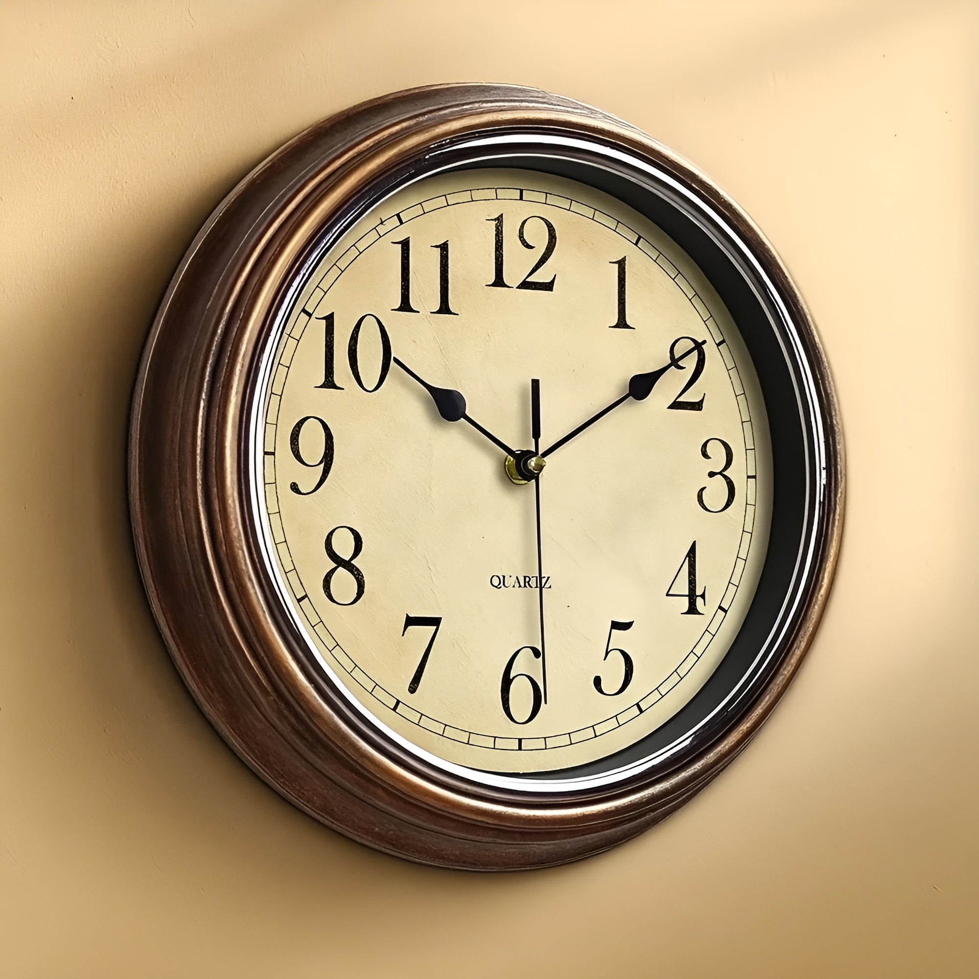 TimberGrace – Classic Wooden Wall Clock Silent Natural Home Décor