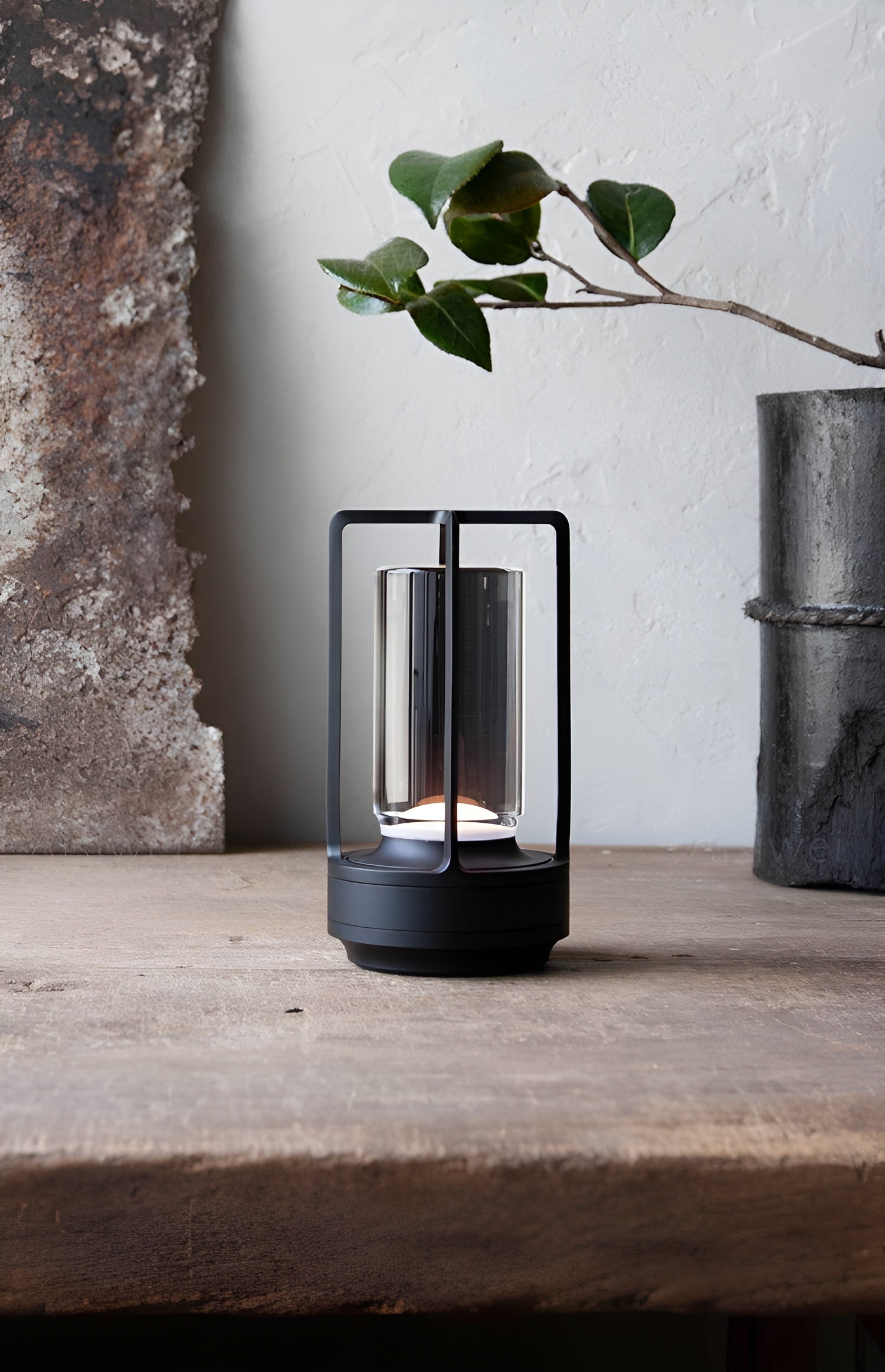 LumoForge – Modern Iron Table Lamp Portable Rechargeable LED Light