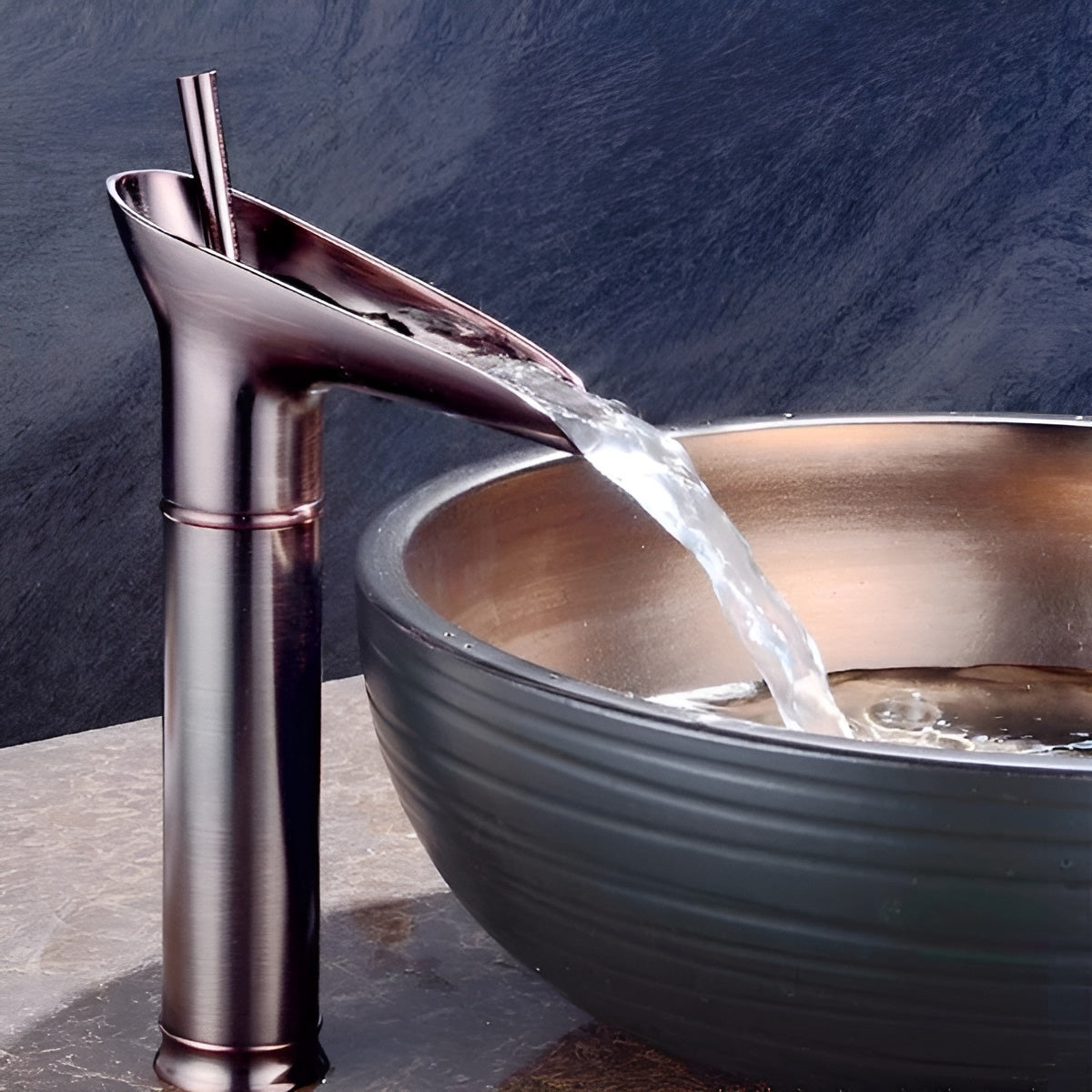 AquaHeritage – Antique Brass Waterfall Bathroom Faucet a Luxury Basin Mixer Tap