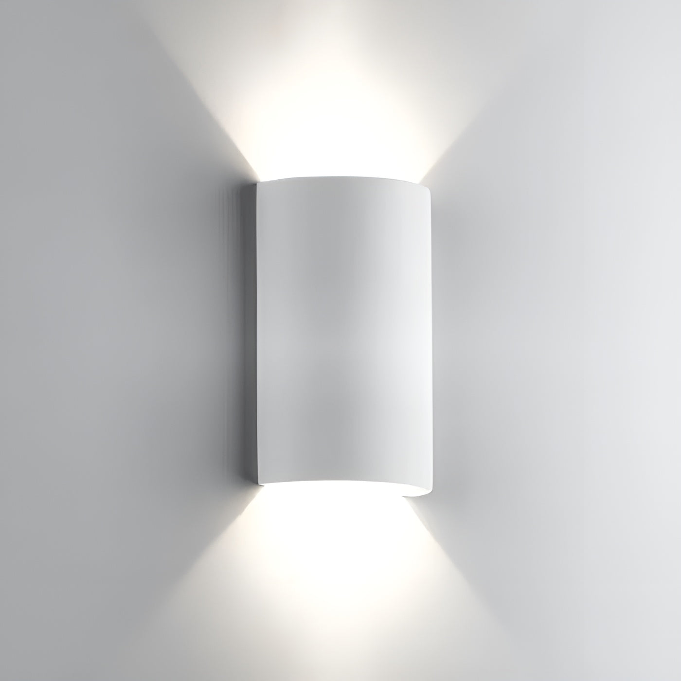LumiArc – Parkes Paintable Plaster Wall Light with Modern Up Down Glow