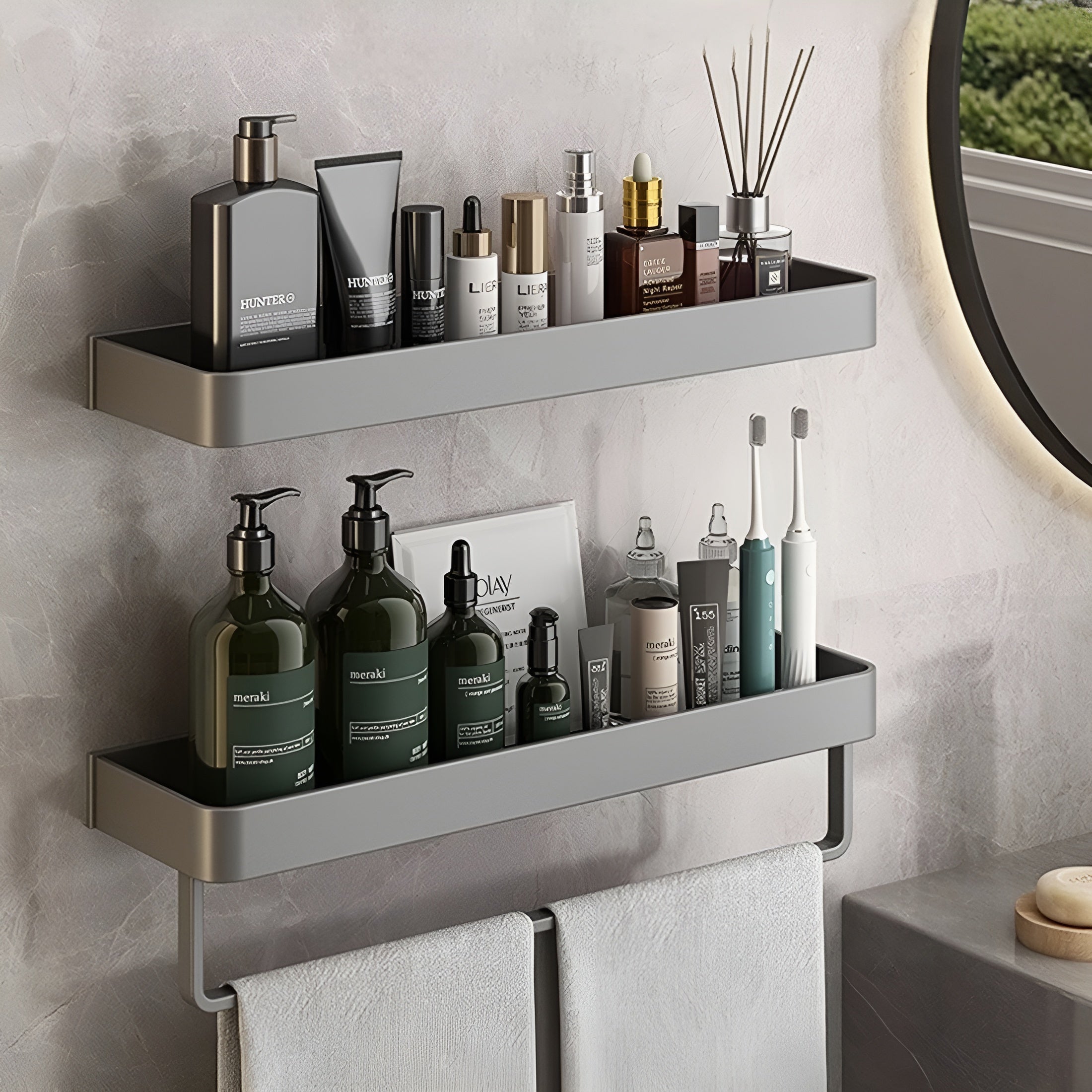 LumiShelf – Elegant Wall Shelf for an Organized Bathroom Interior