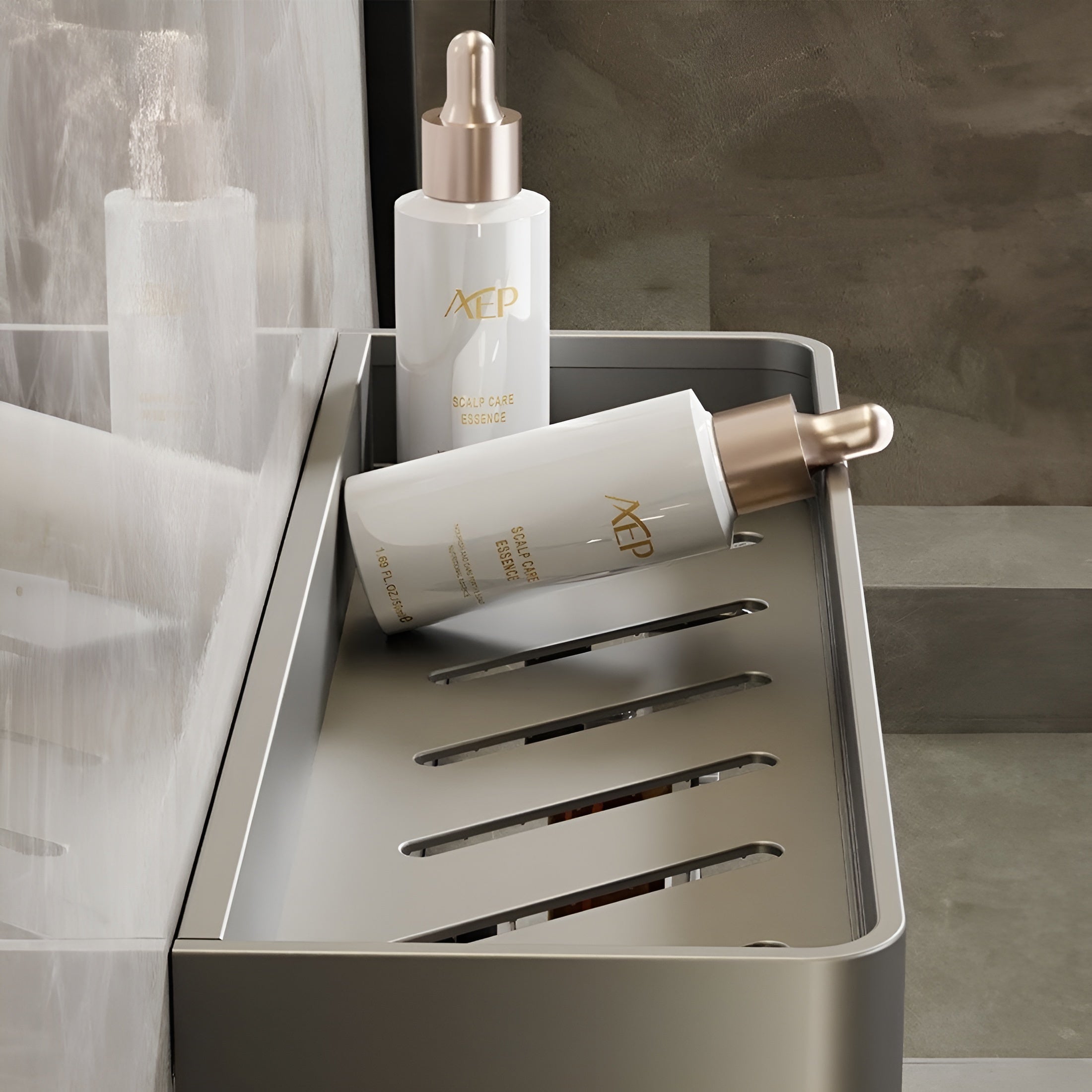 LumiShelf – Elegant Wall Shelf for an Organized Bathroom Interior