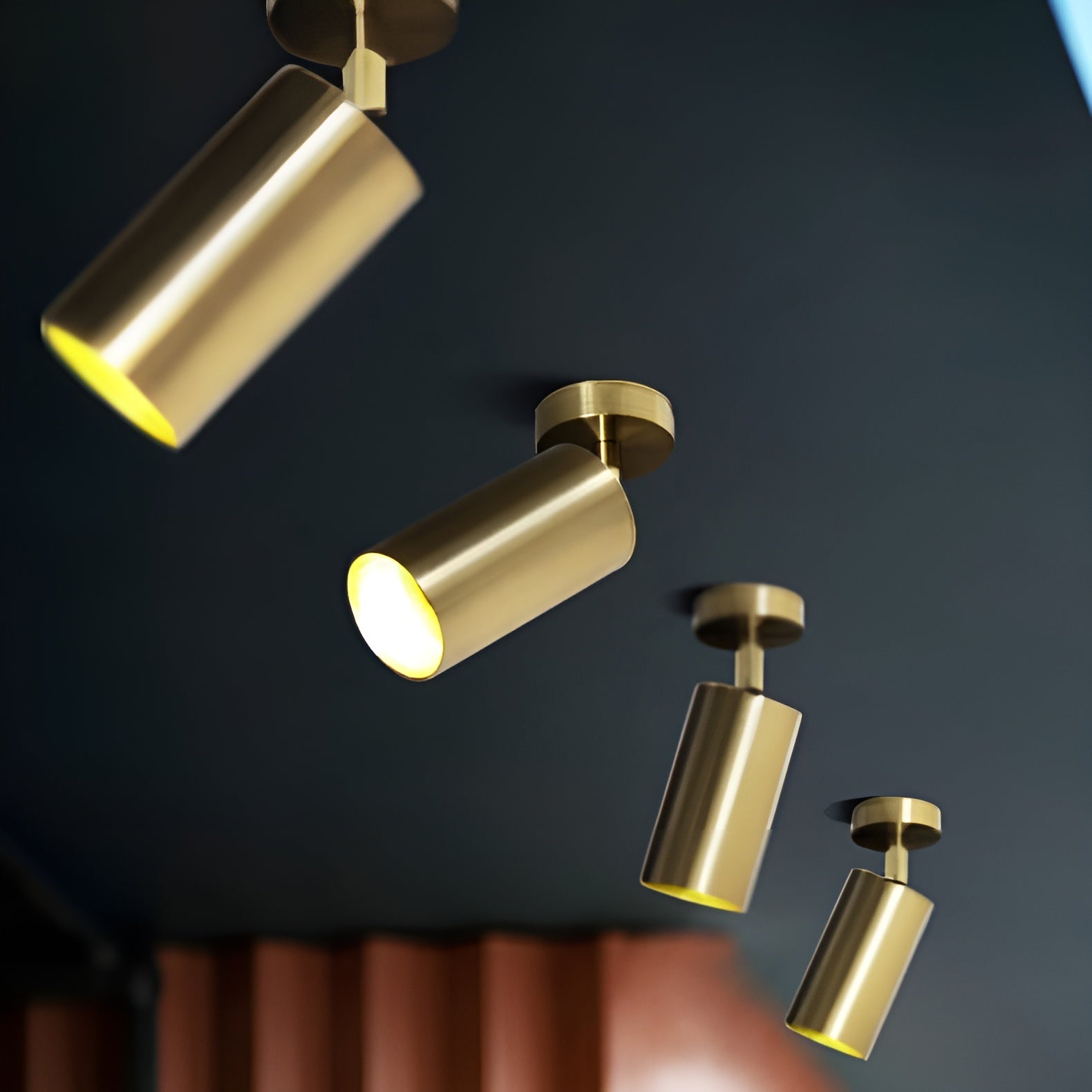LumiAxis – Lighting Adjustable Brass Directional Spotlight for Ceiling