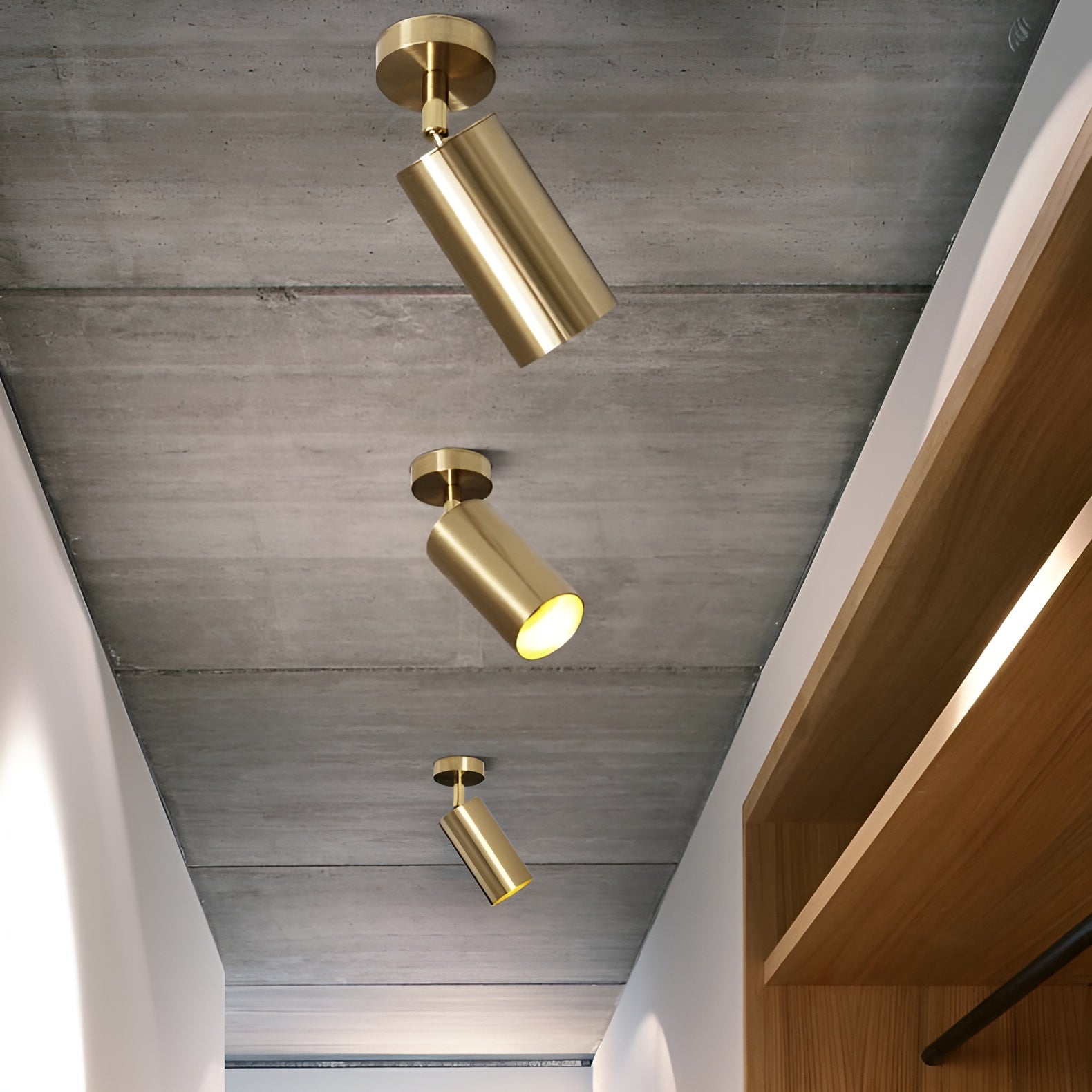 LumiAxis – Lighting Adjustable Brass Directional Spotlight for Ceiling