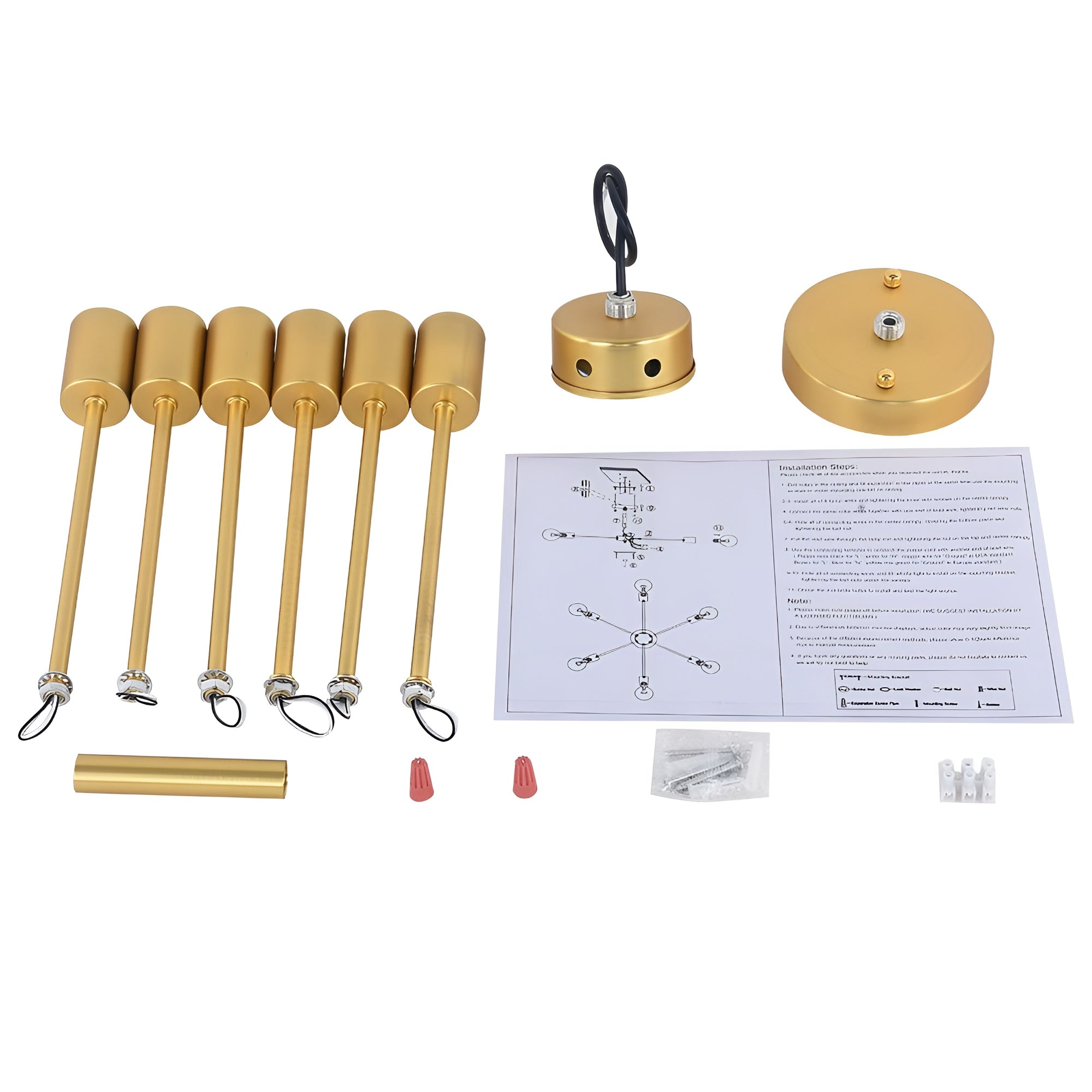 NovaBeam – 6-Light Sputnik Semi Flush Mount Ceiling Light for Modern Interiors