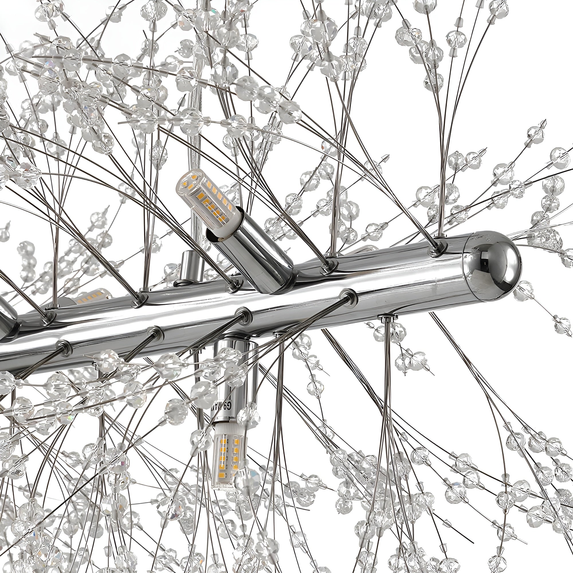 LustraBloom – Modern 12-Light Crystal Linear Chandelier for Dining & Living Spaces