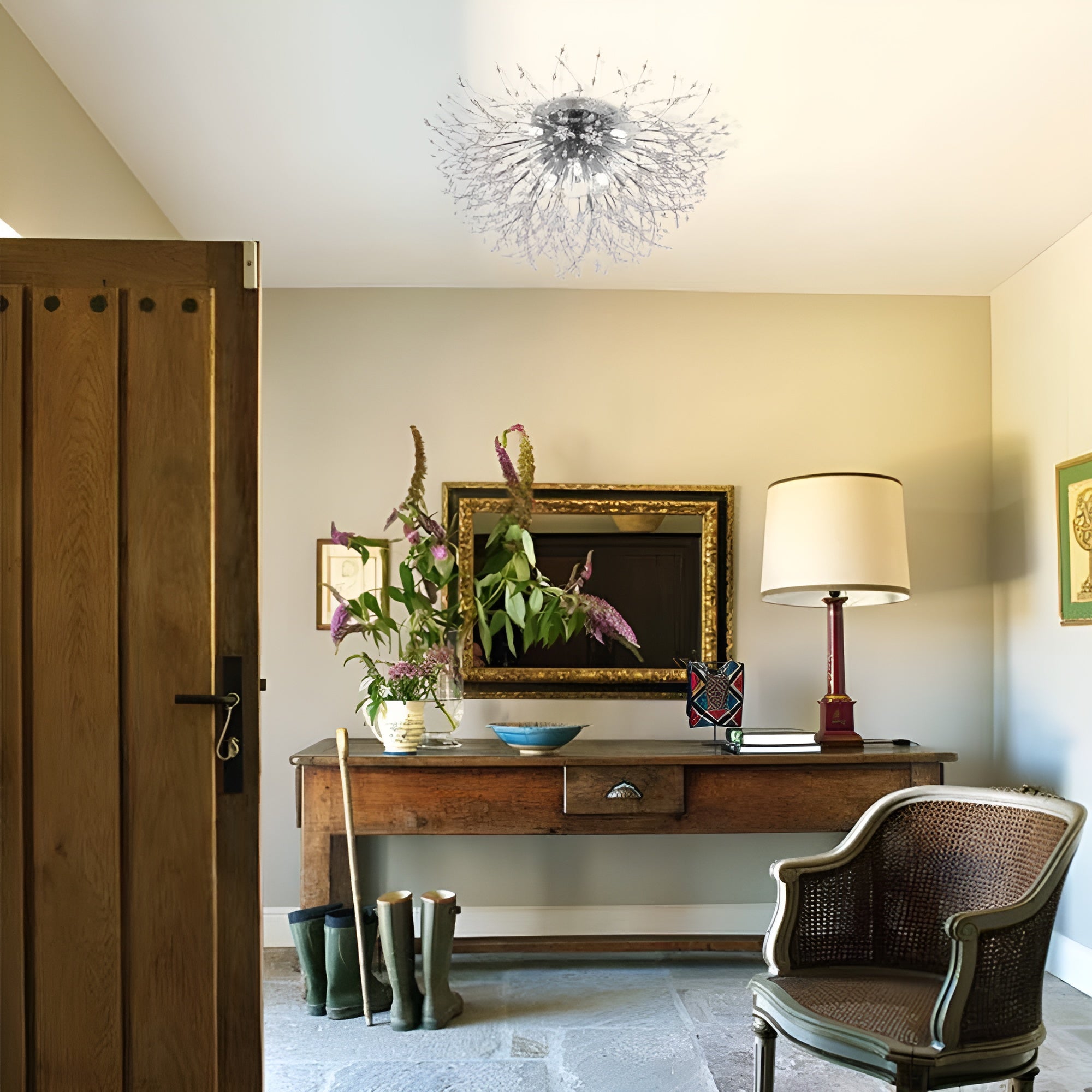 Glowvique – Modern Beaded Sputnik Flush Mount Light Fixture