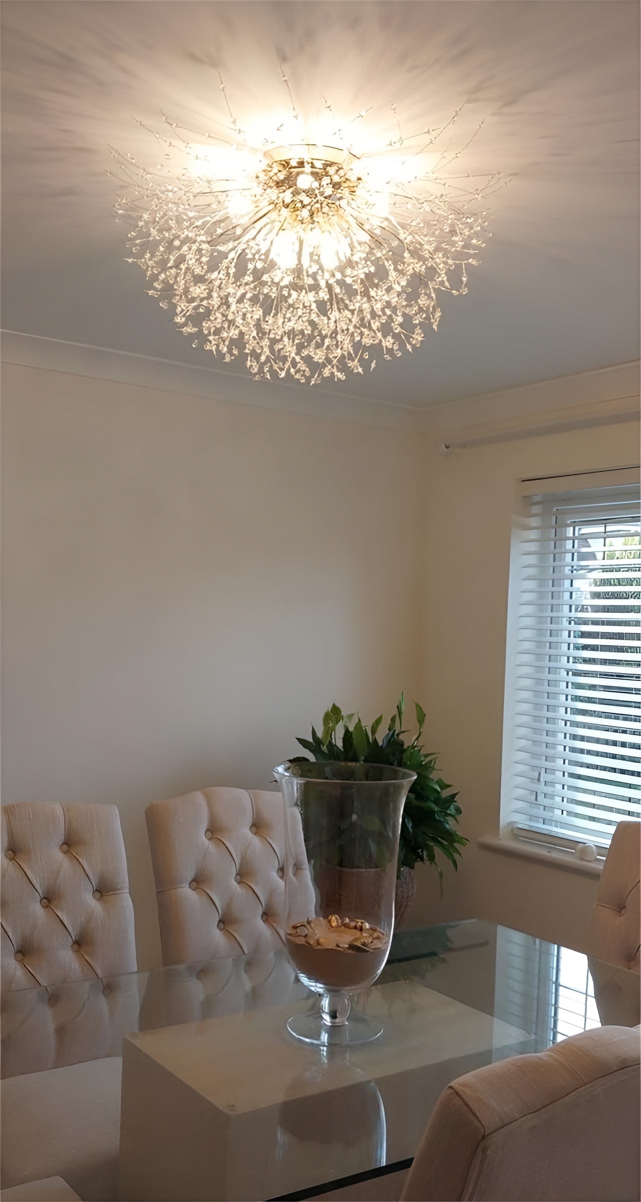 Glowvique – Modern Beaded Sputnik Flush Mount Light Fixture
