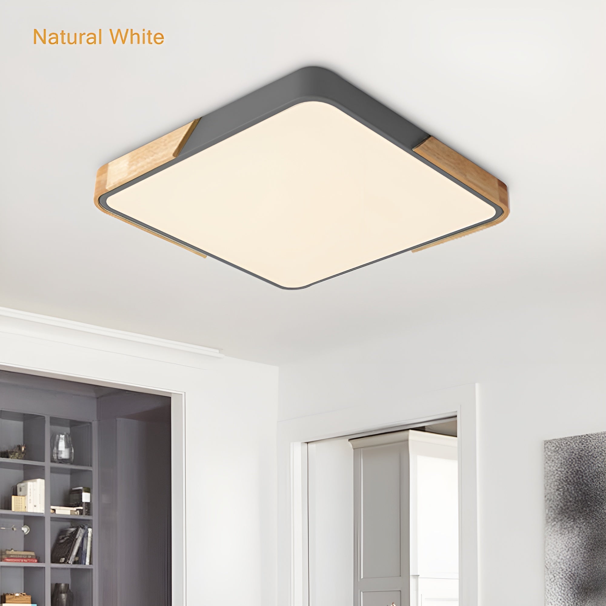 LumaForm – Modern Rectangle LED Flush Mount Ceiling Light with Remote