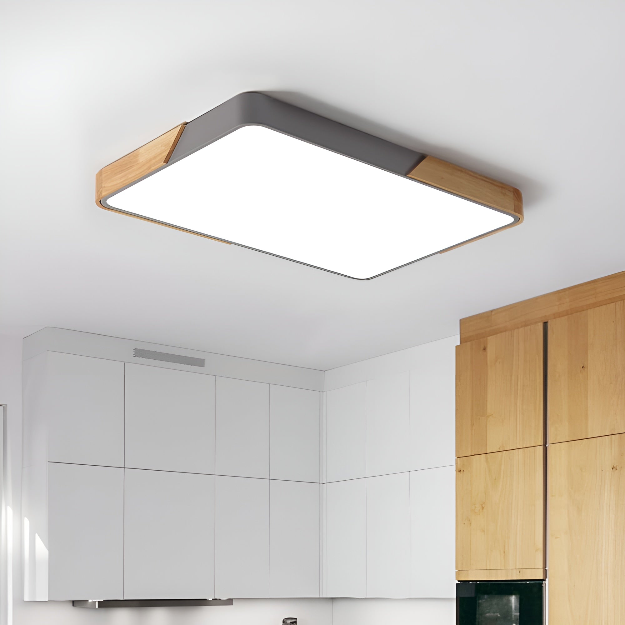 LumaForm – Modern Rectangle LED Flush Mount Ceiling Light with Remote