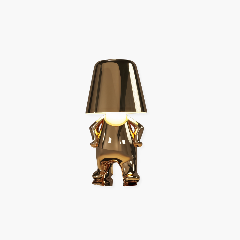 Veltoro - Sculpted gold LED wireless desk lamp with touch dimming