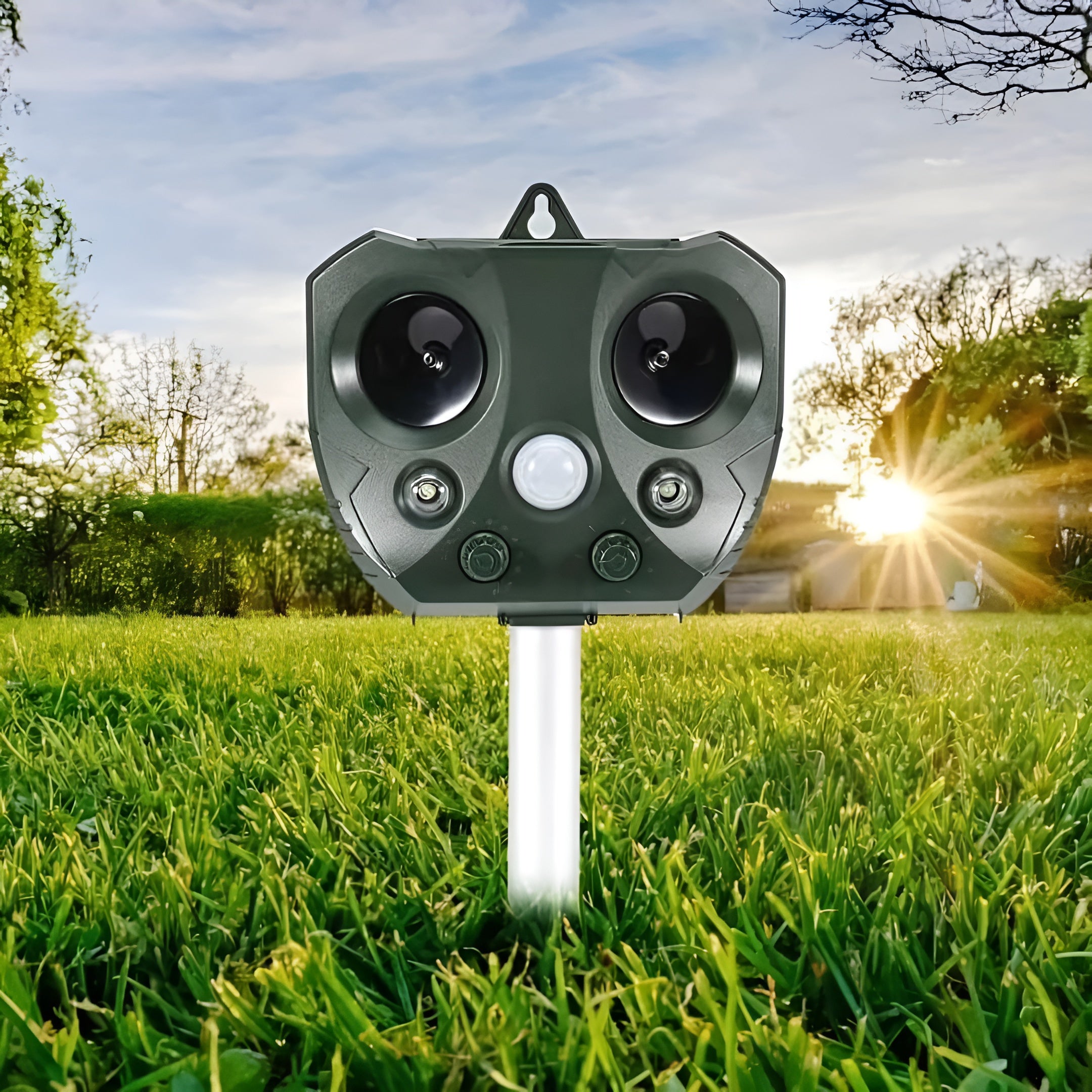 Sonicra – Ultrasonic Bird & Pest Defender for Outdoor Garden Protection
