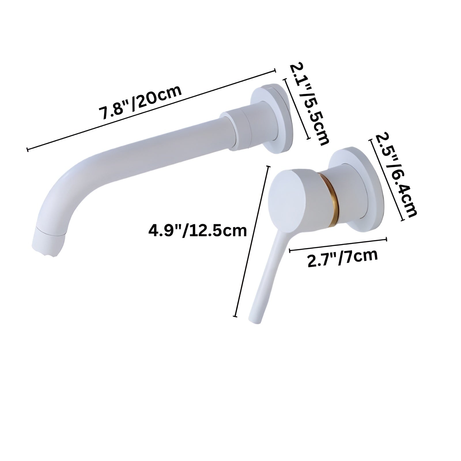 Flowvera – Bathroom Faucet Modern Wall Mounted Brass Sink Tap