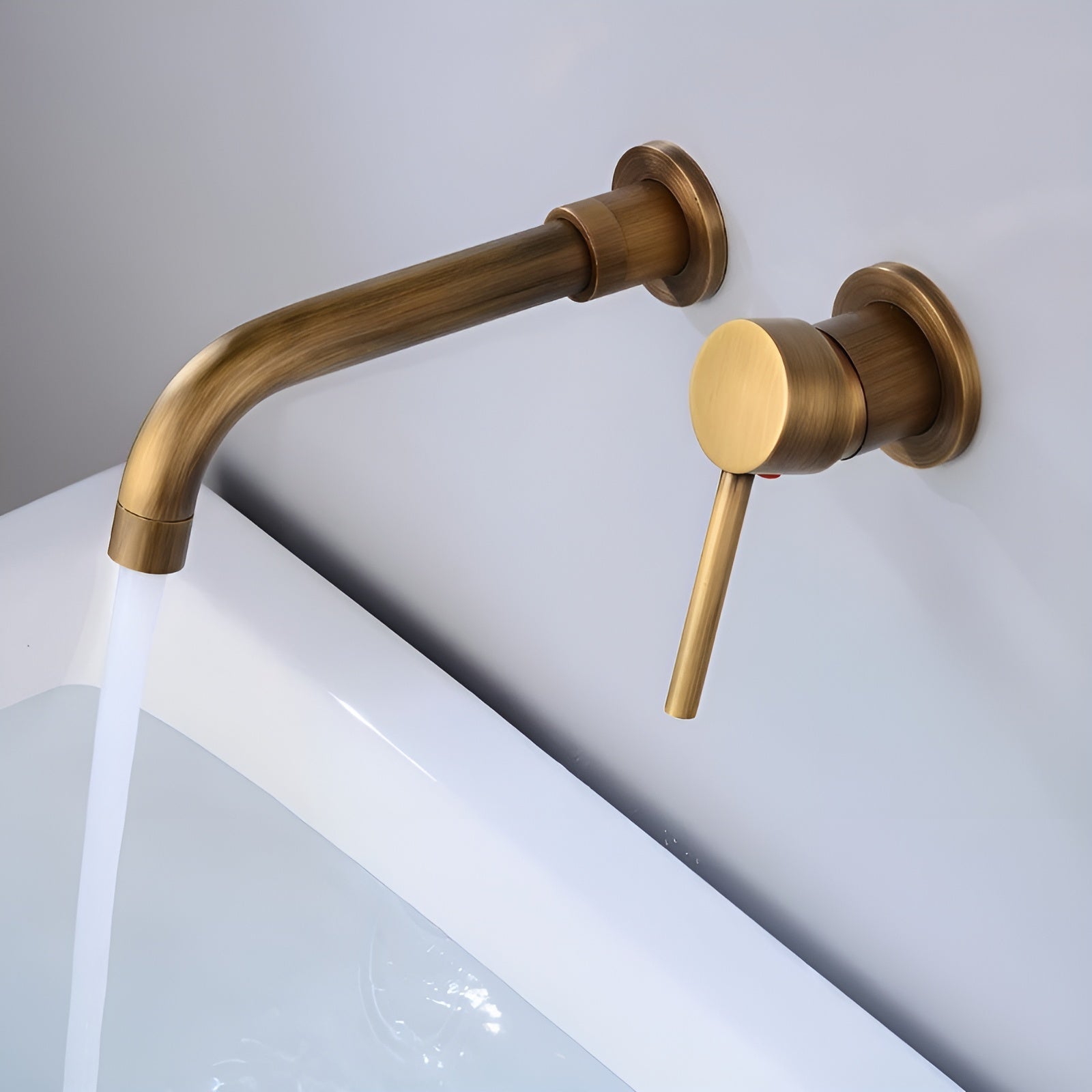 Flowvera – Bathroom Faucet Modern Wall Mounted Brass Sink Tap