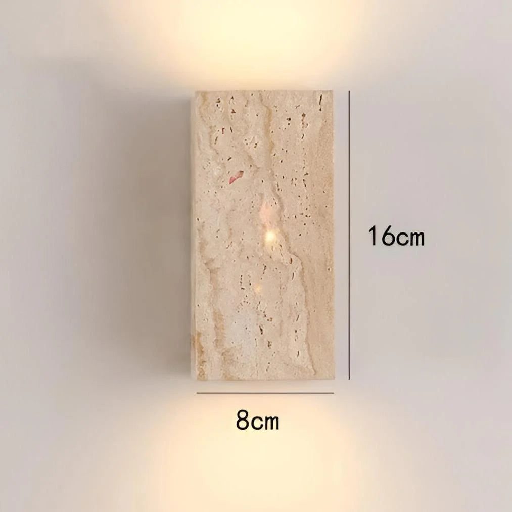 TerraGlow – Travertine Outdoor Wall Lamp IP65 LED Waterproof Lighting