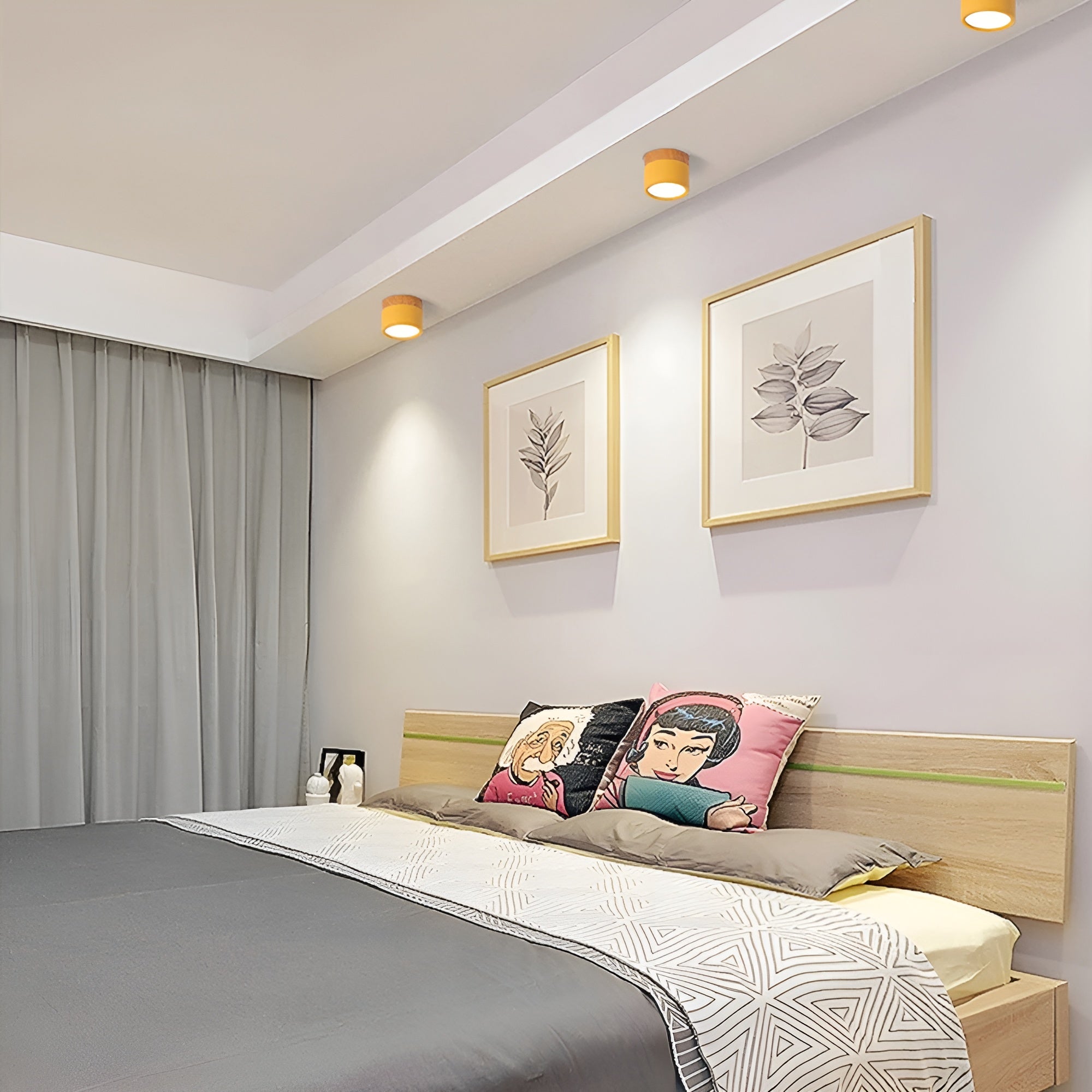 LumiCyl – Cylinder Flush Ceiling Light with Modern Minimalist LED Space-Saving Lighting
