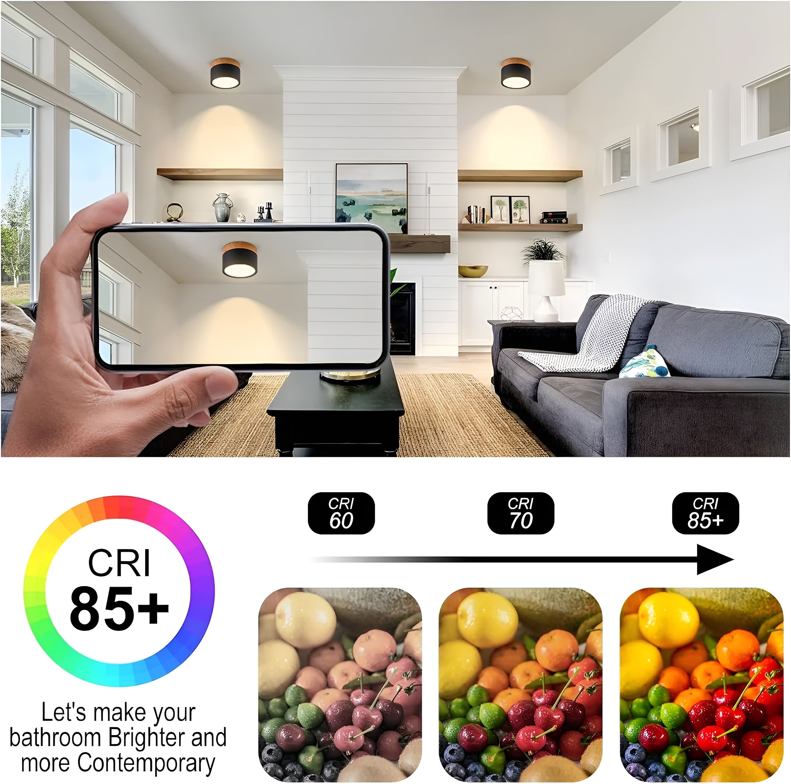 LumiCyl – Cylinder Flush Ceiling Light with Modern Minimalist LED Space-Saving Lighting