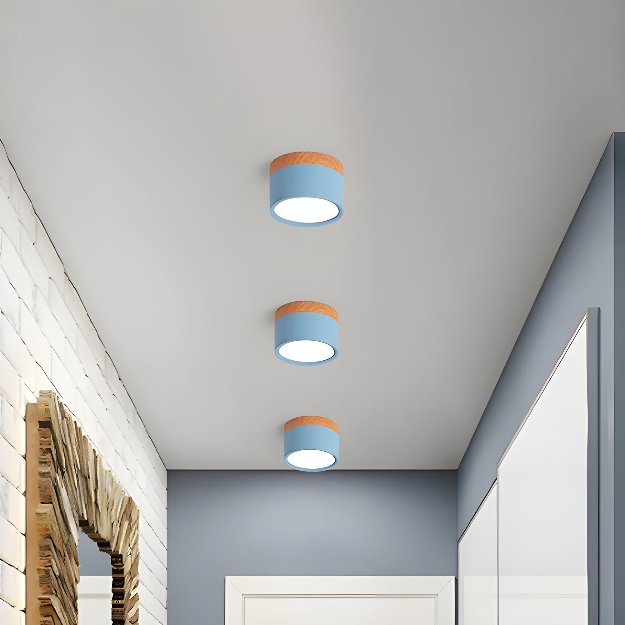 LumiCyl – Cylinder Flush Ceiling Light with Modern Minimalist LED Space-Saving Lighting
