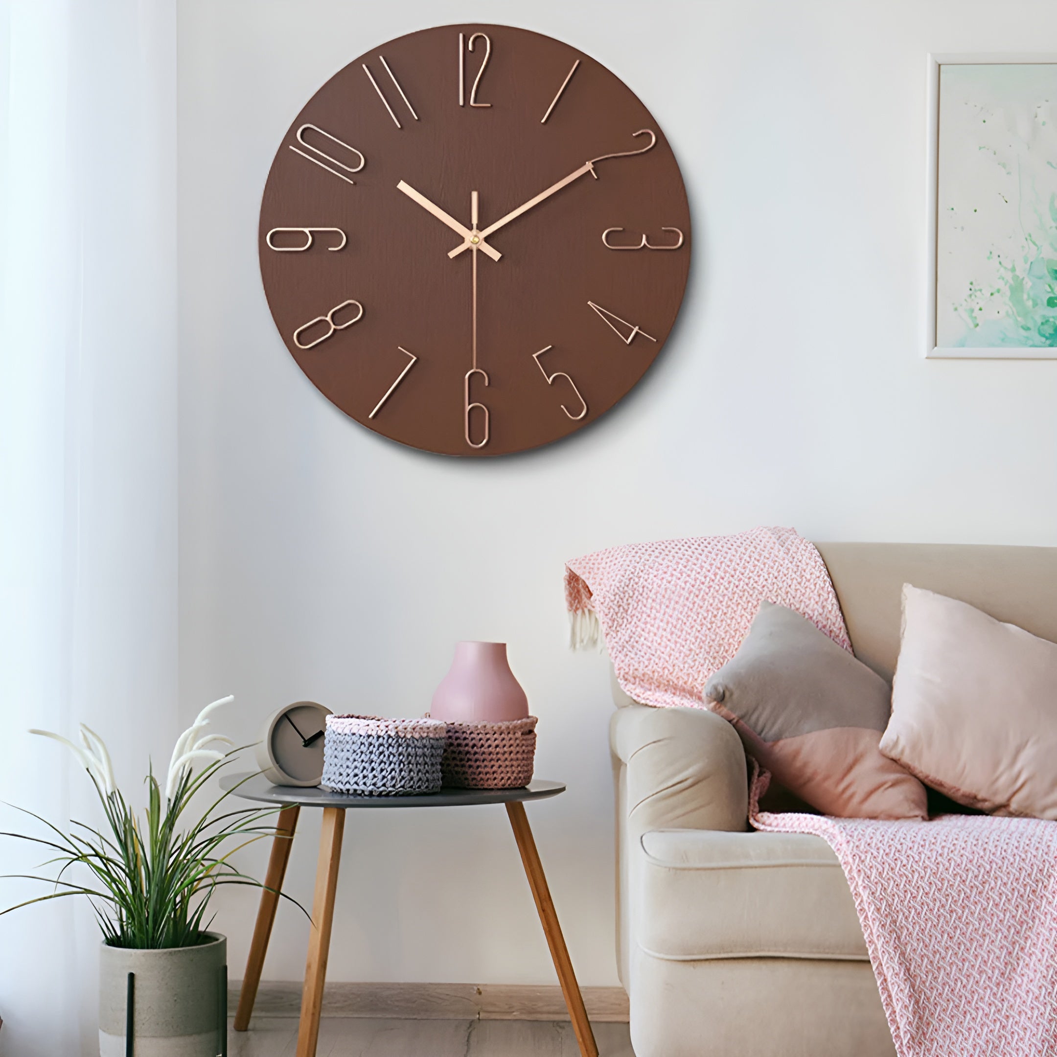 Templa – Modern Wall Clock Silent Quartz Clock for Living Room Home Decor Minimalist Design