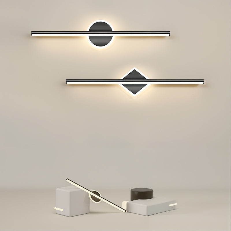 GleamNova – Black and gold LED wall lamp with modern warm lighting