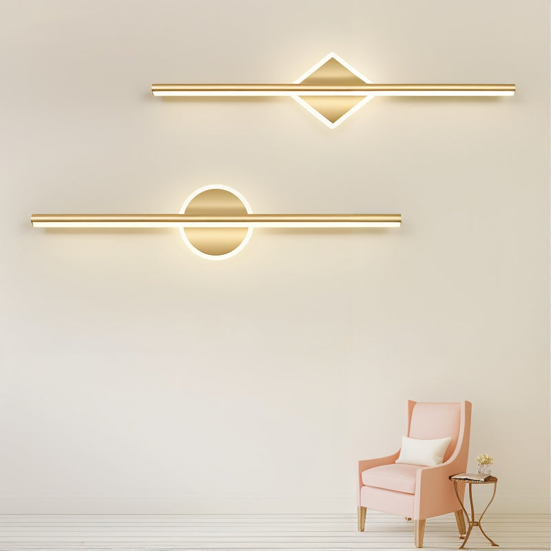 GleamNova – Black and gold LED wall lamp with modern warm lighting